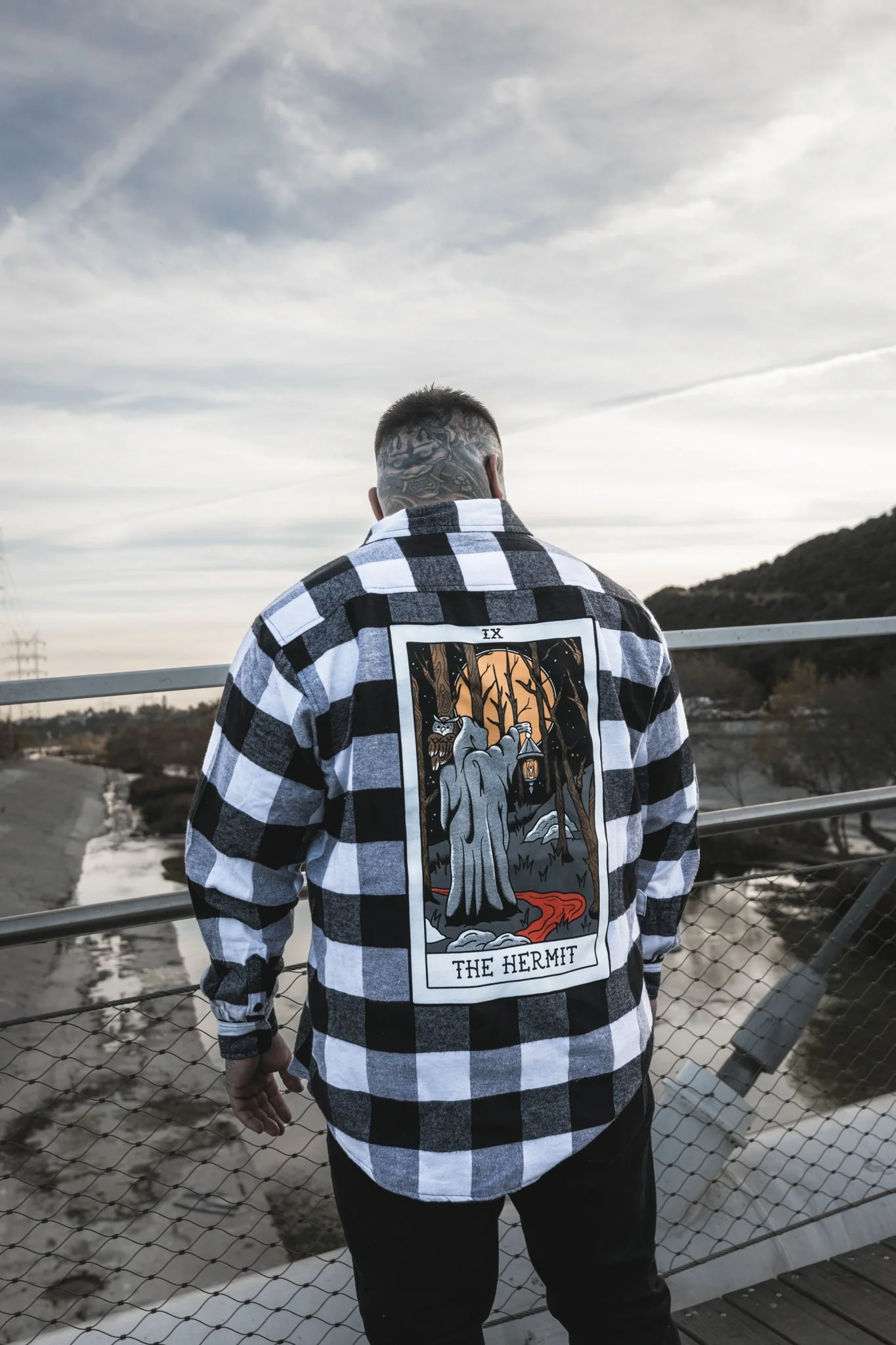 American Traditional Hermit Tarot Flannel - Image 2