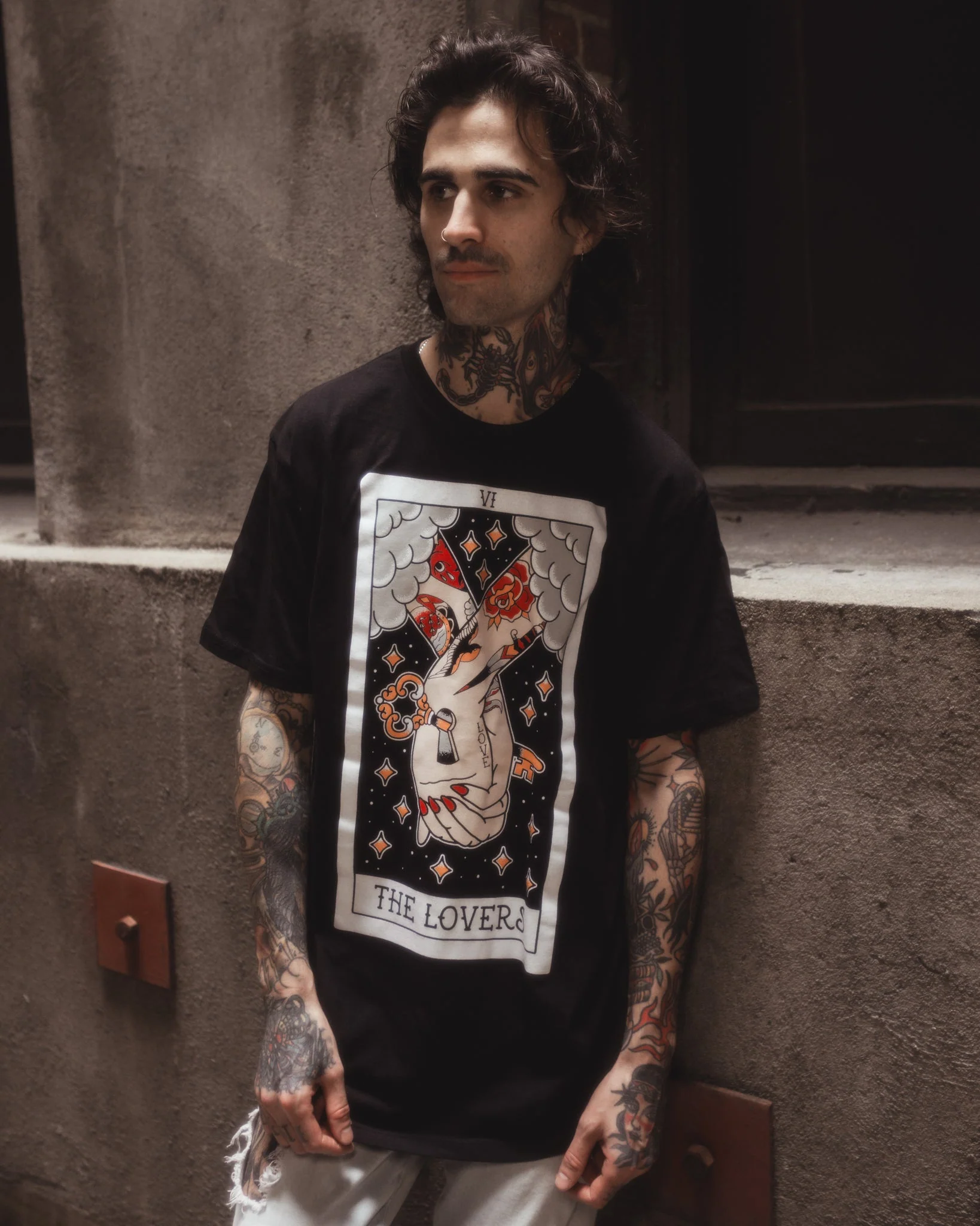 American Traditional Lovers Tarot Tee - Image 2
