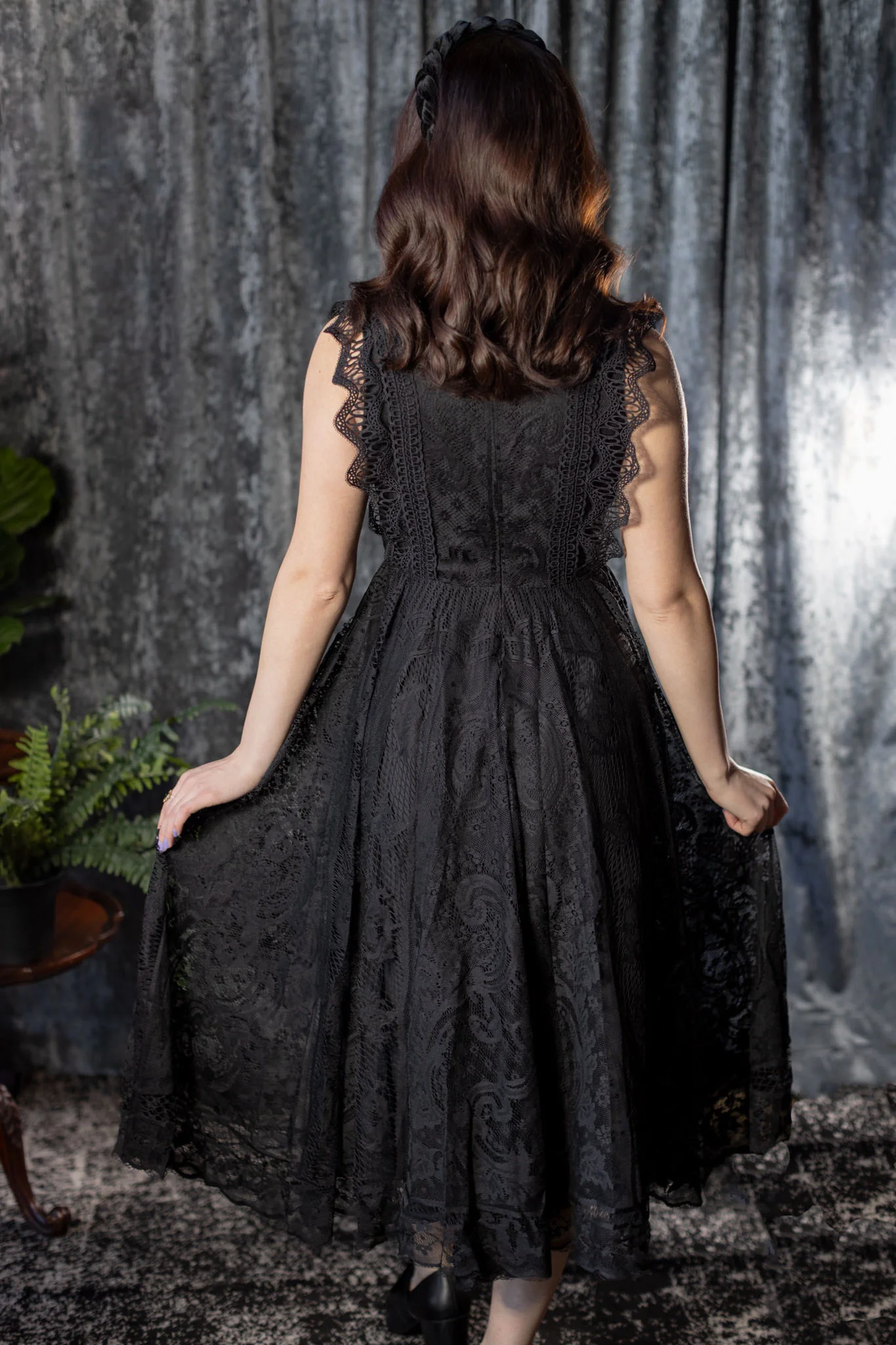 Arabella - Gothic Lace Fit and Flare Dress - Pre-Order - Image 10