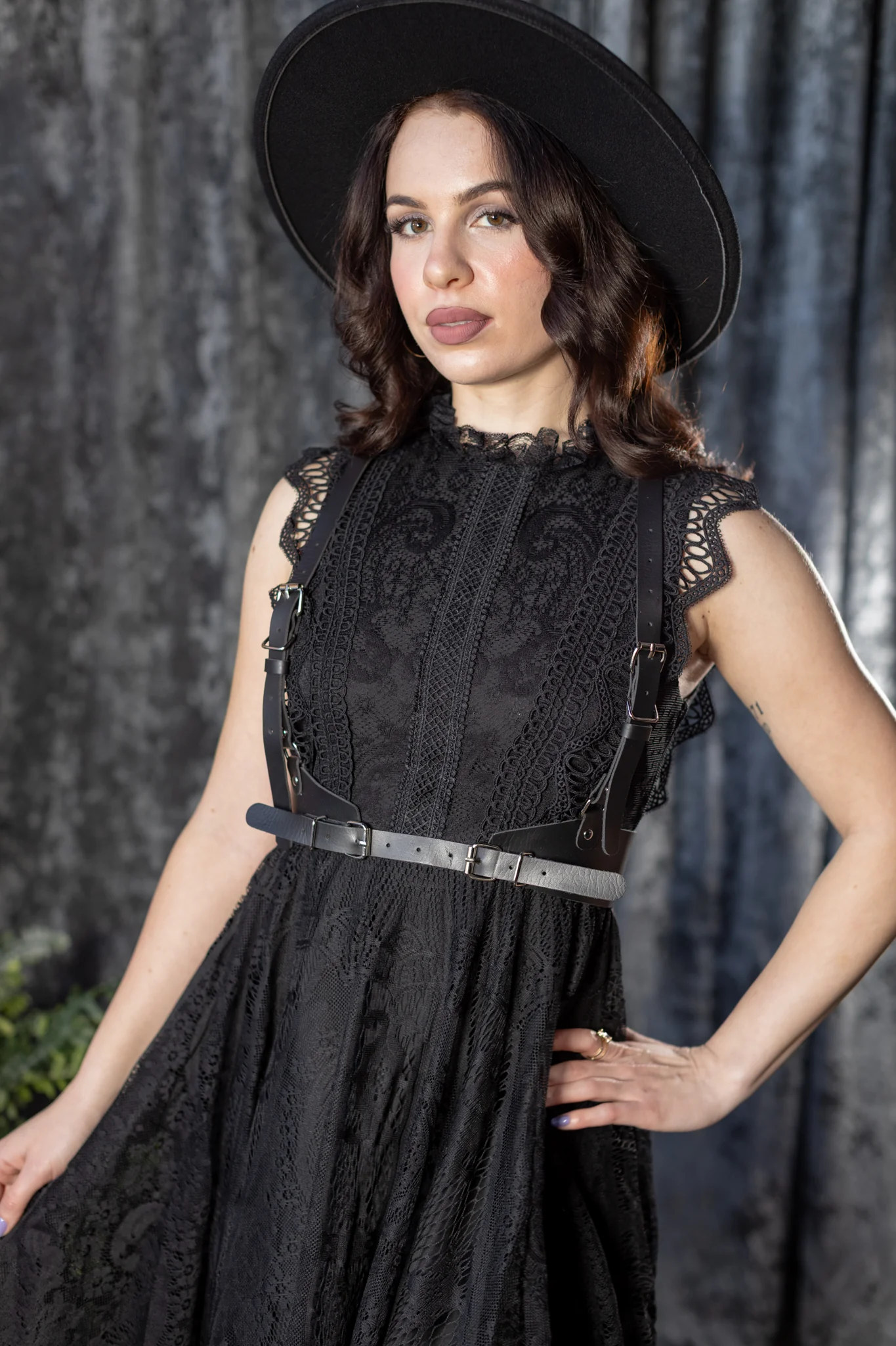 Arabella - Gothic Lace Fit and Flare Dress - Pre-Order - Image 4