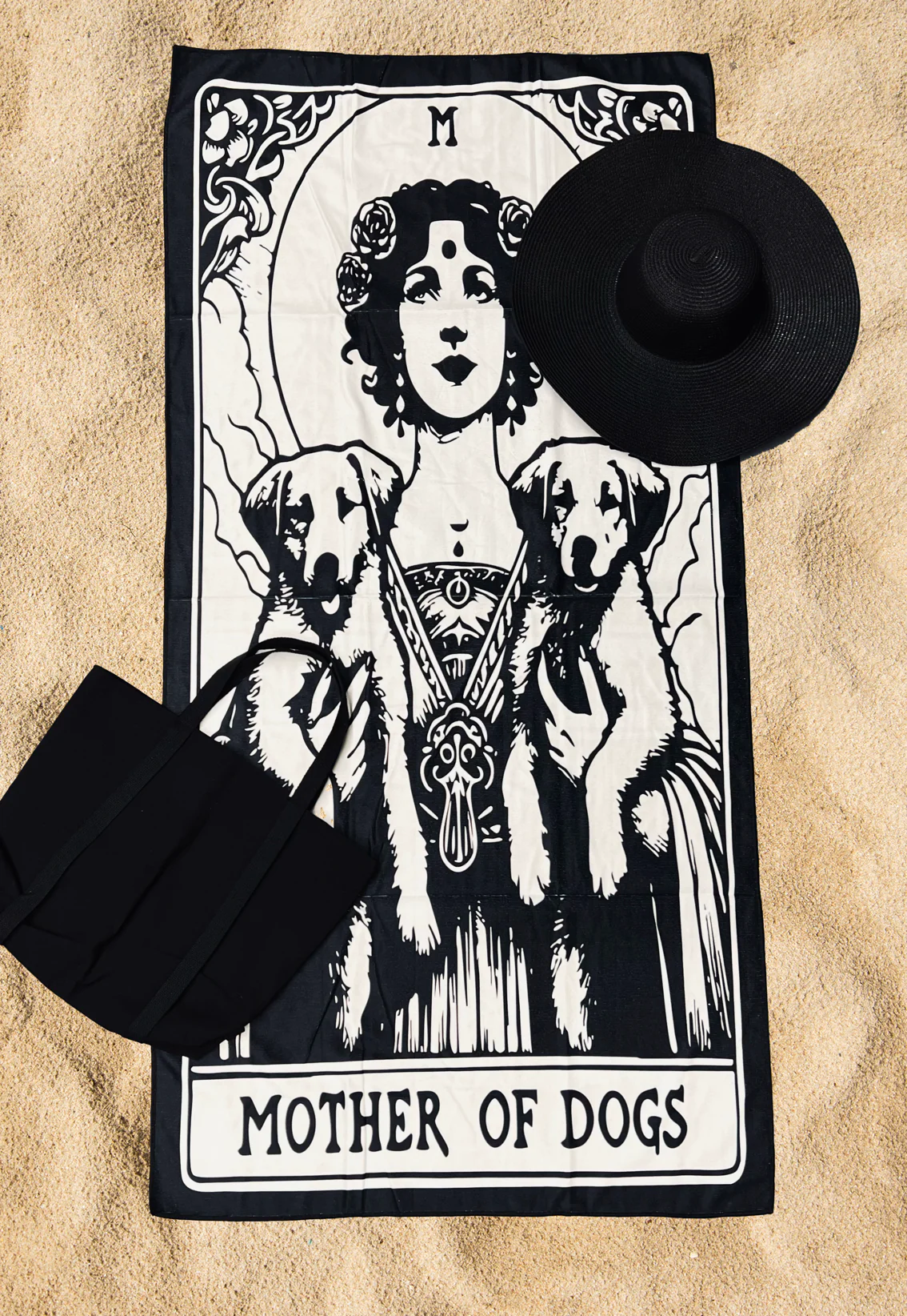Beach Towel - Mother of Dogs Tarot