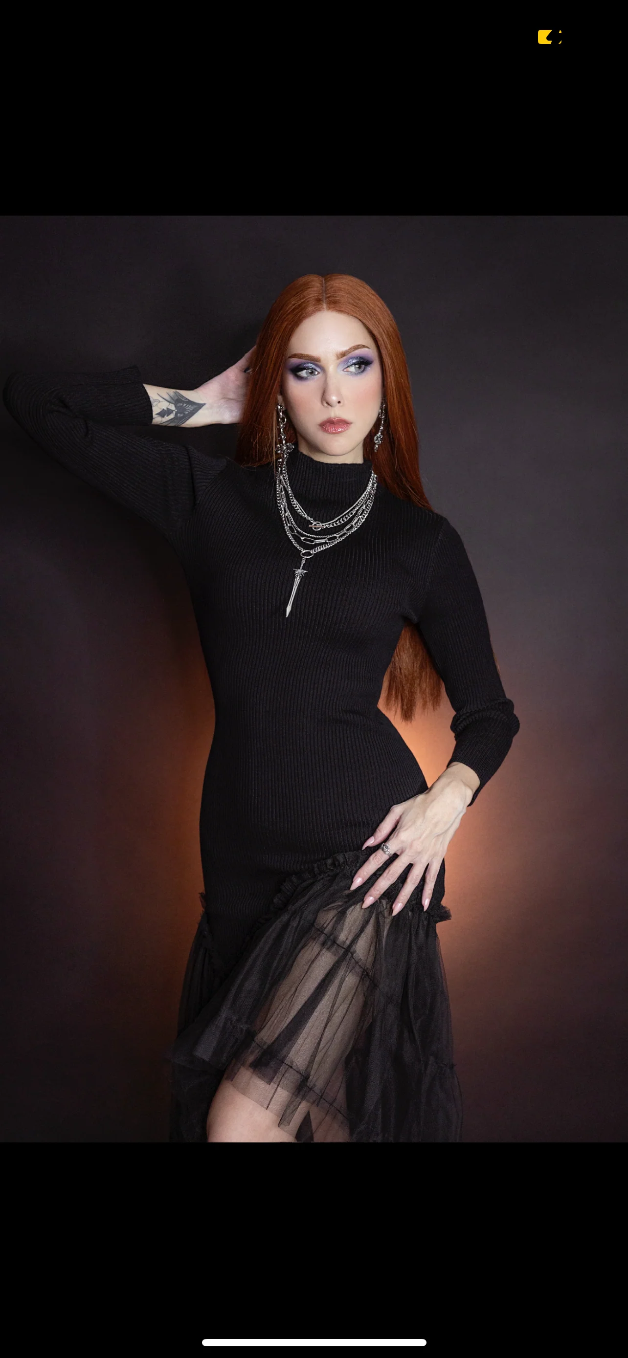 Beatrix - Curve Hugging Sweater Dress with Dreary Flared Hem - READY TO SHIP - Image 5