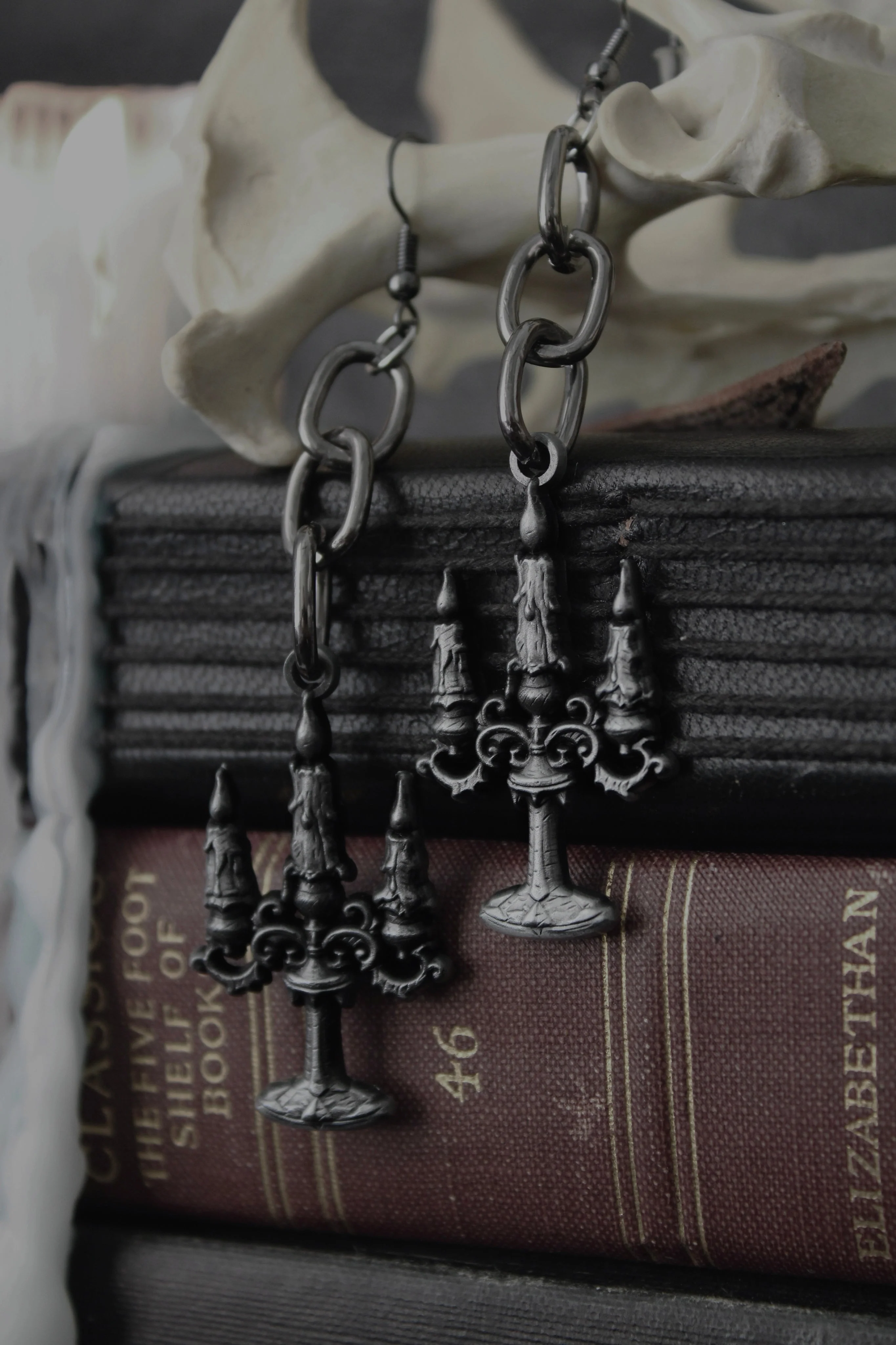 Black Mass Candelabra Earrings - Image 2