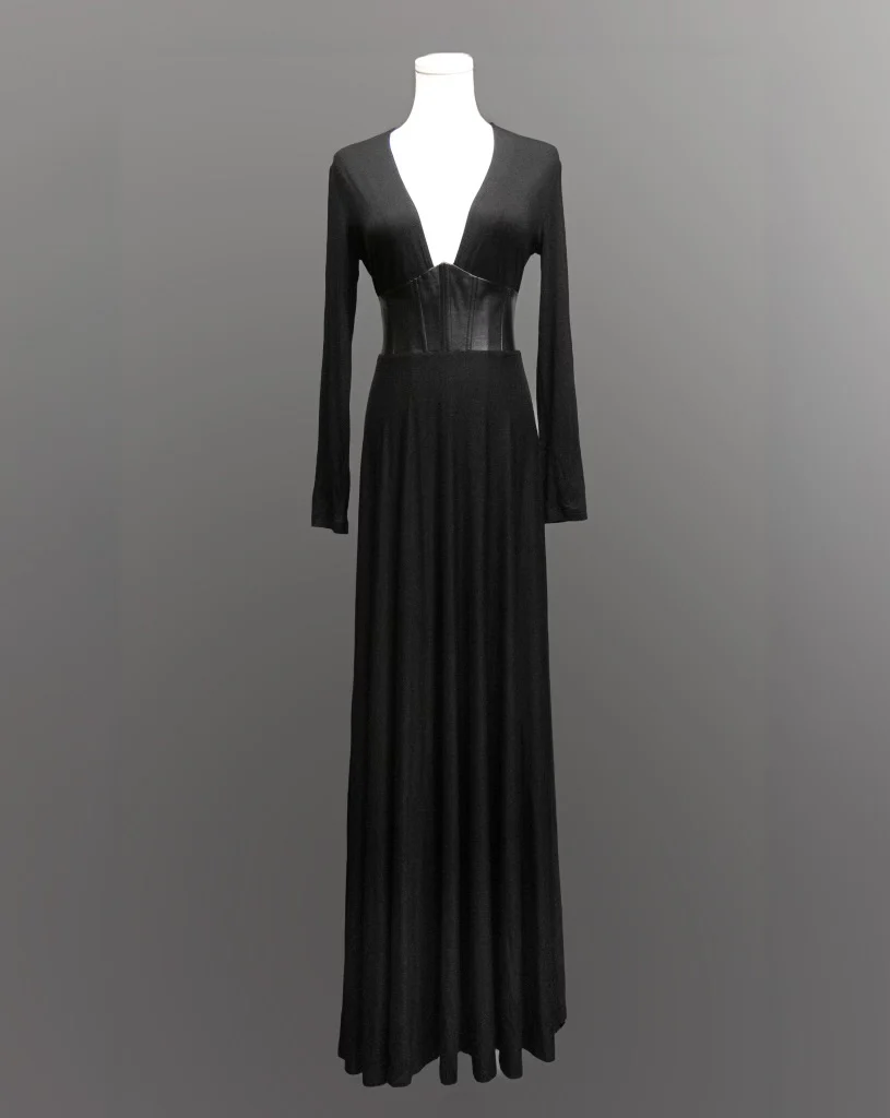 Blair - Jersey Maxi Dress with Vegan Leather Corset Waist - READY TO SHIP - Image 12