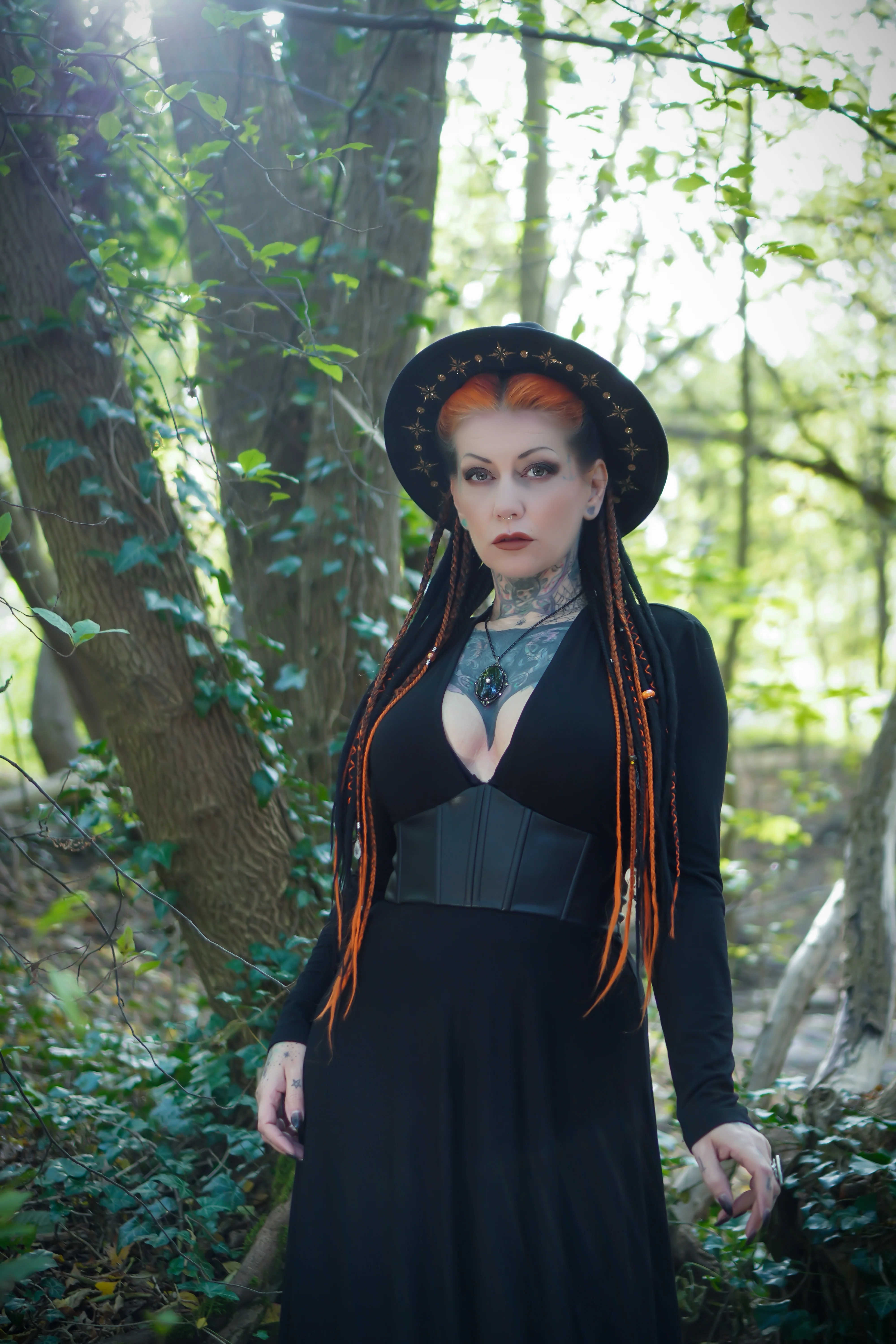 Blair - Jersey Maxi Dress with Vegan Leather Corset Waist - READY TO SHIP - Image 8