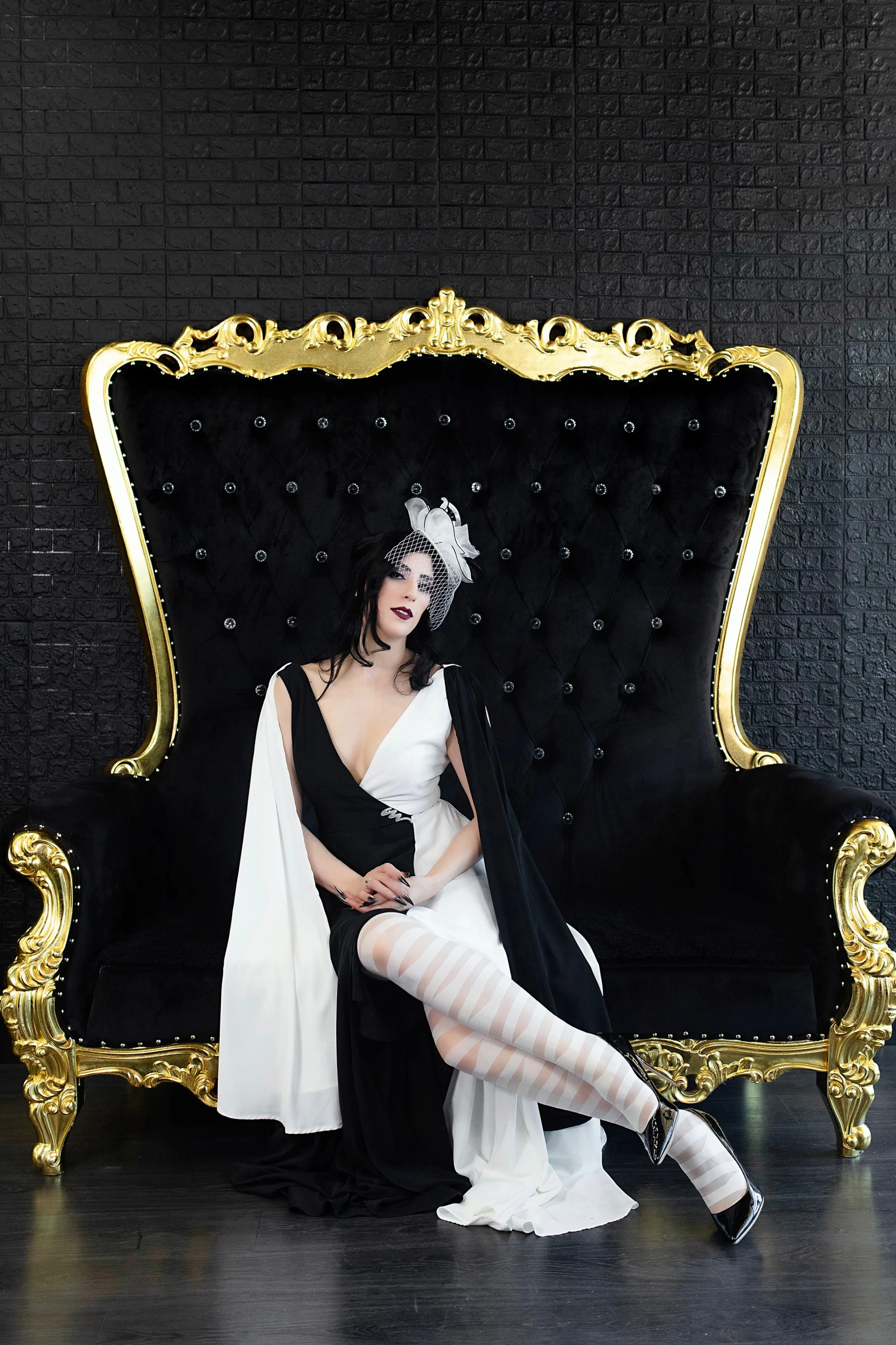 Bride Chiffon Surplice Gown - Image 3
