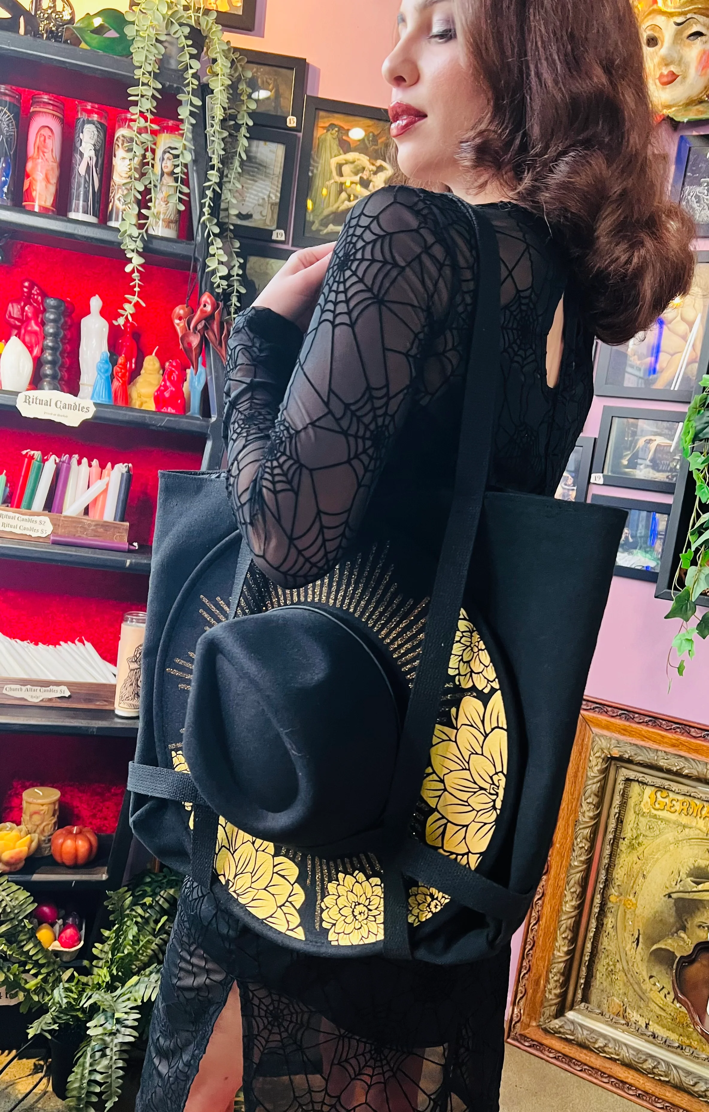 Brimmed Hat Bag - Large Heavy Duty Tote with Straps to Carry Your Favorite Hat! - READY TO SHIP - Image 3