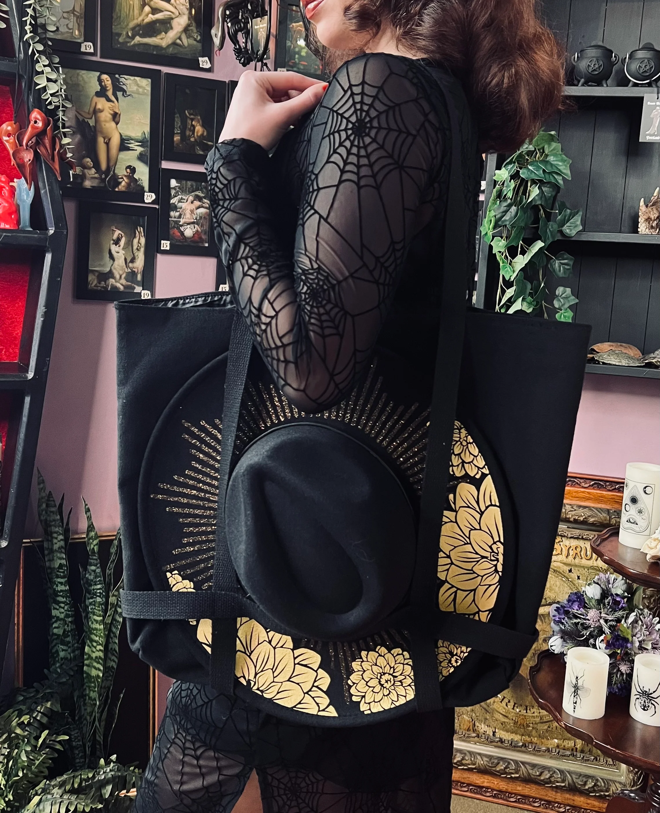 Brimmed Hat Bag - Large Heavy Duty Tote with Straps to Carry Your Favorite Hat! - READY TO SHIP - Image 4