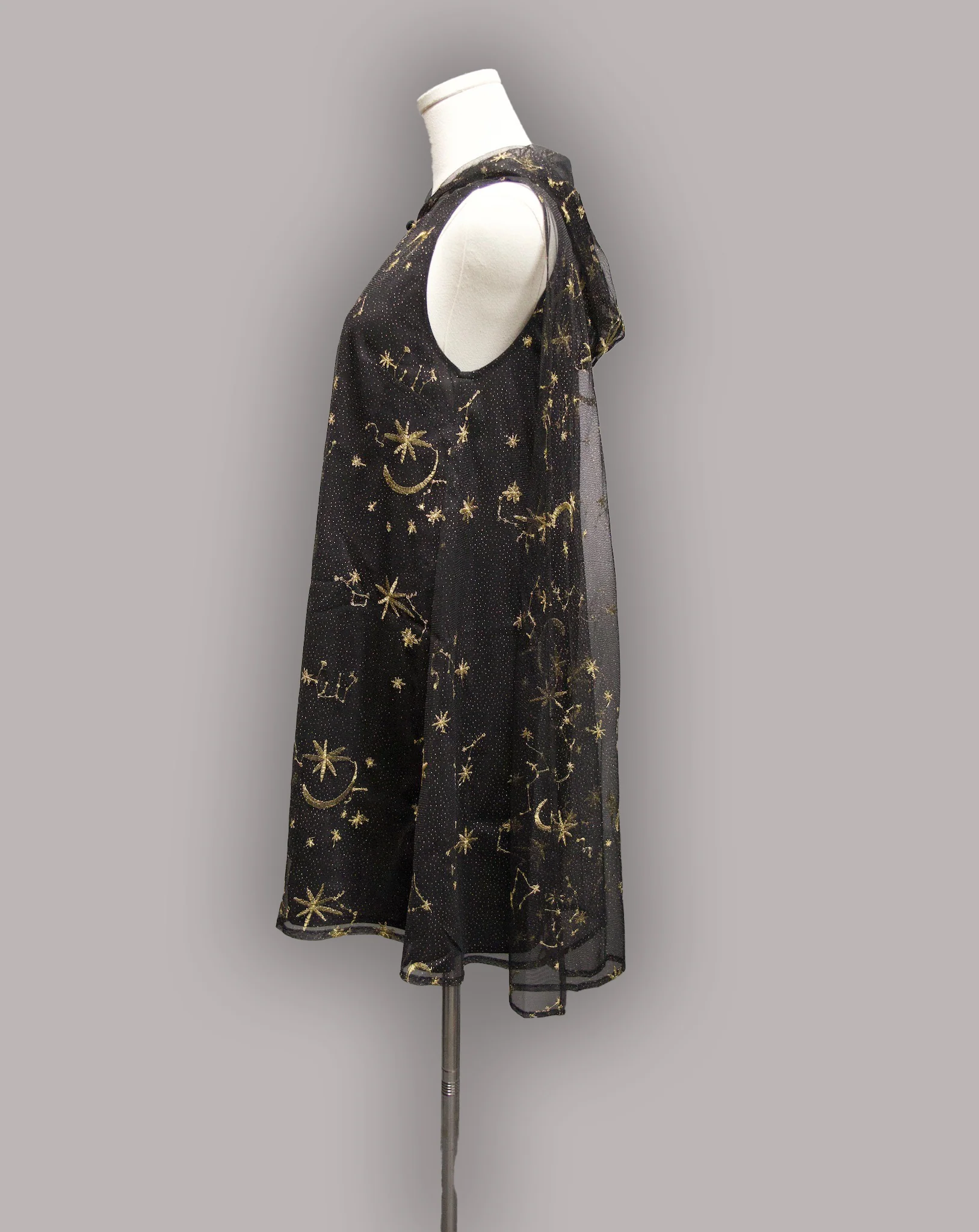 Celeste - Hooded Mini Dress with Capelet - Image 11