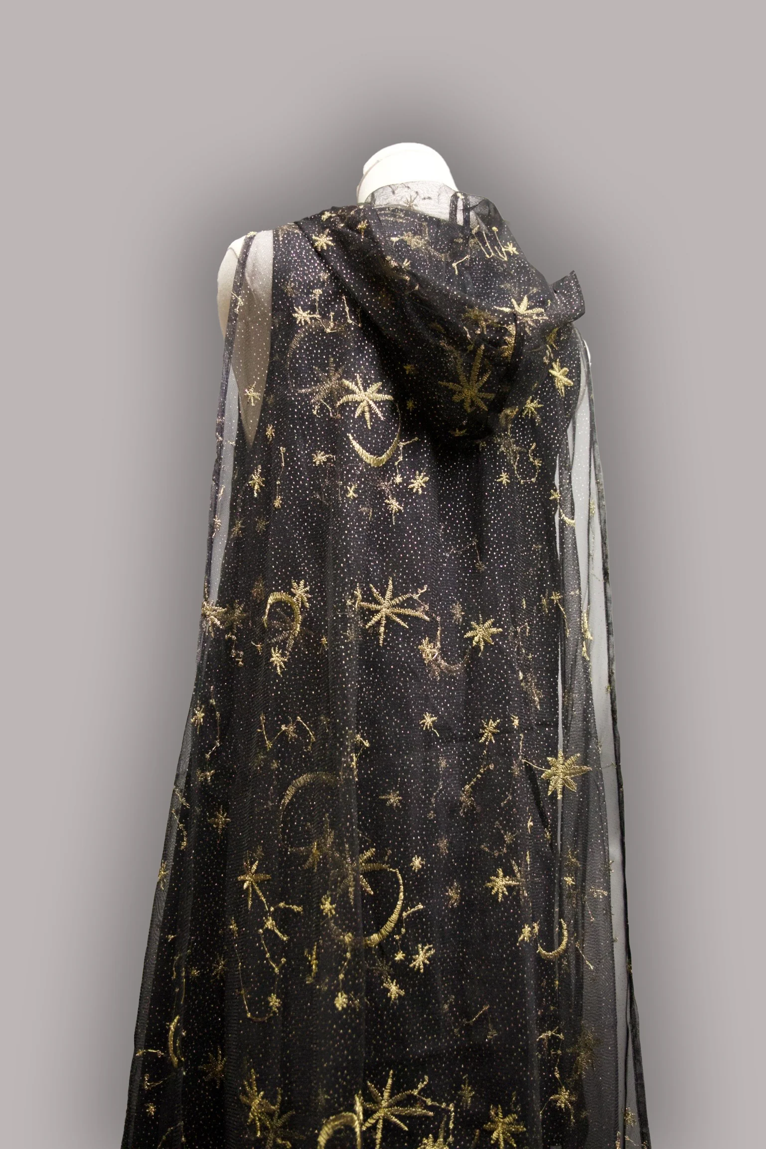 Celeste - Hooded Mini Dress with Capelet - Image 12