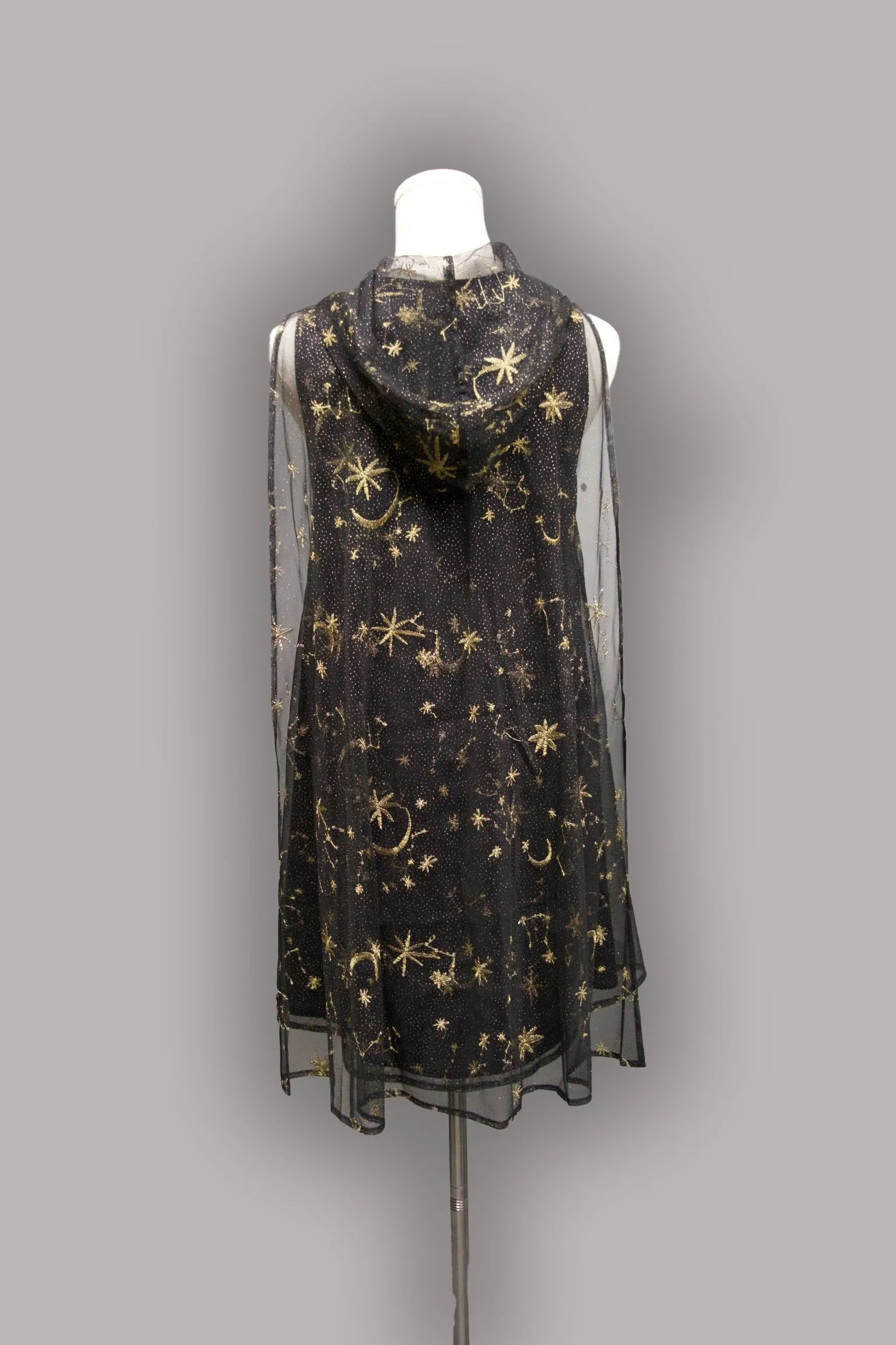 Celeste - Hooded Mini Dress with Capelet - Image 13