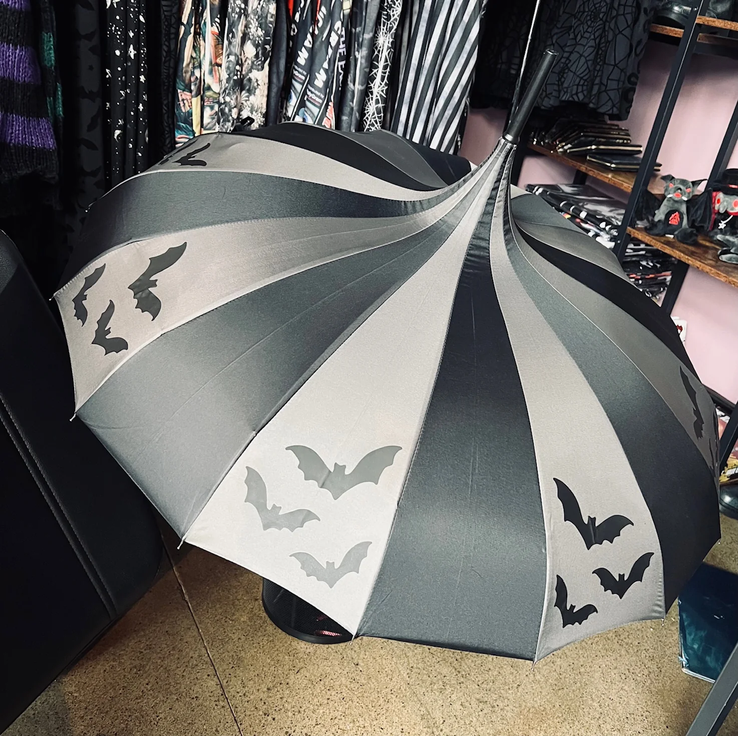 Charcoal Flying Bats Umbrella