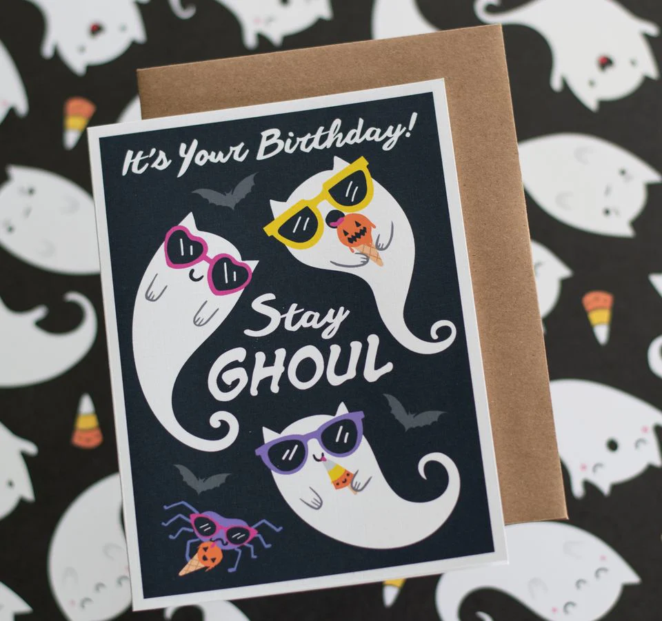 Cool Ghost Birthday Card - Image 2