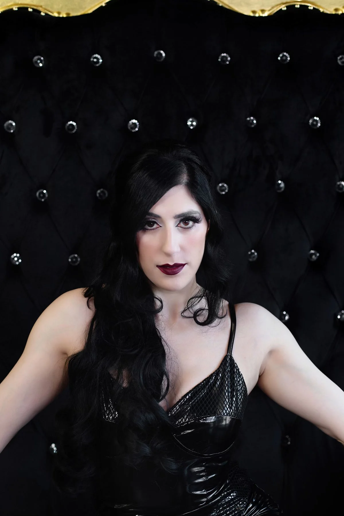 Creature Vinyl Dress in Black - Image 9