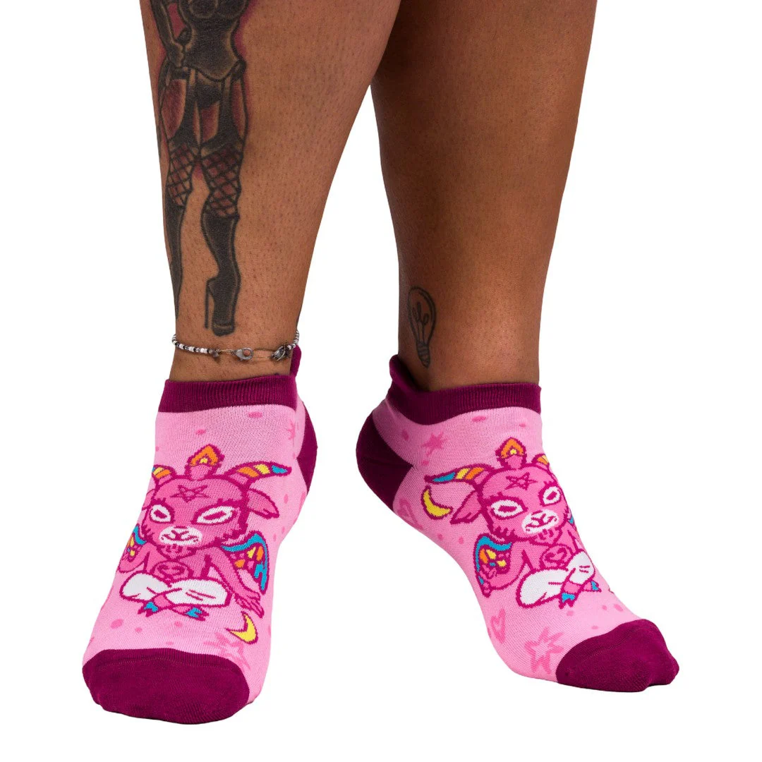 Cute Baphomet Ankle and Crew Sock Pack | 2 Designs - Image 4