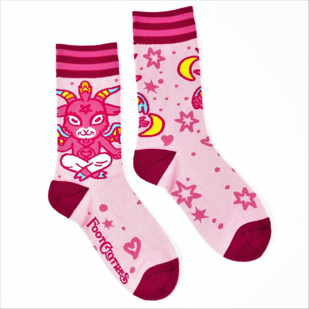 Cute Baphomet Ankle and Crew Sock Pack | 2 Designs - Image 6