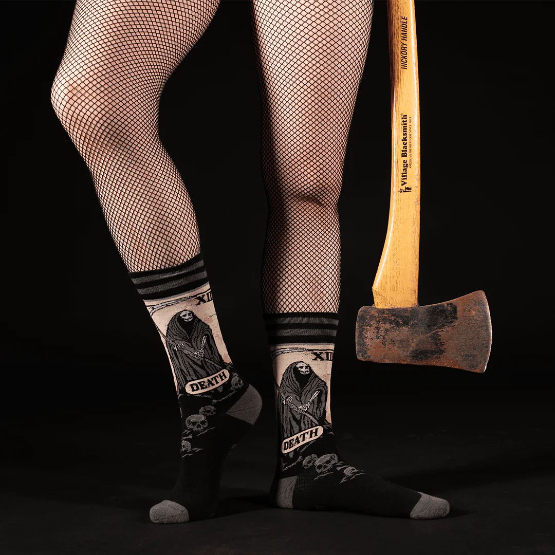 Death Tarot Card Ankle and Crew Sock Pack | 2 Designs - Image 4