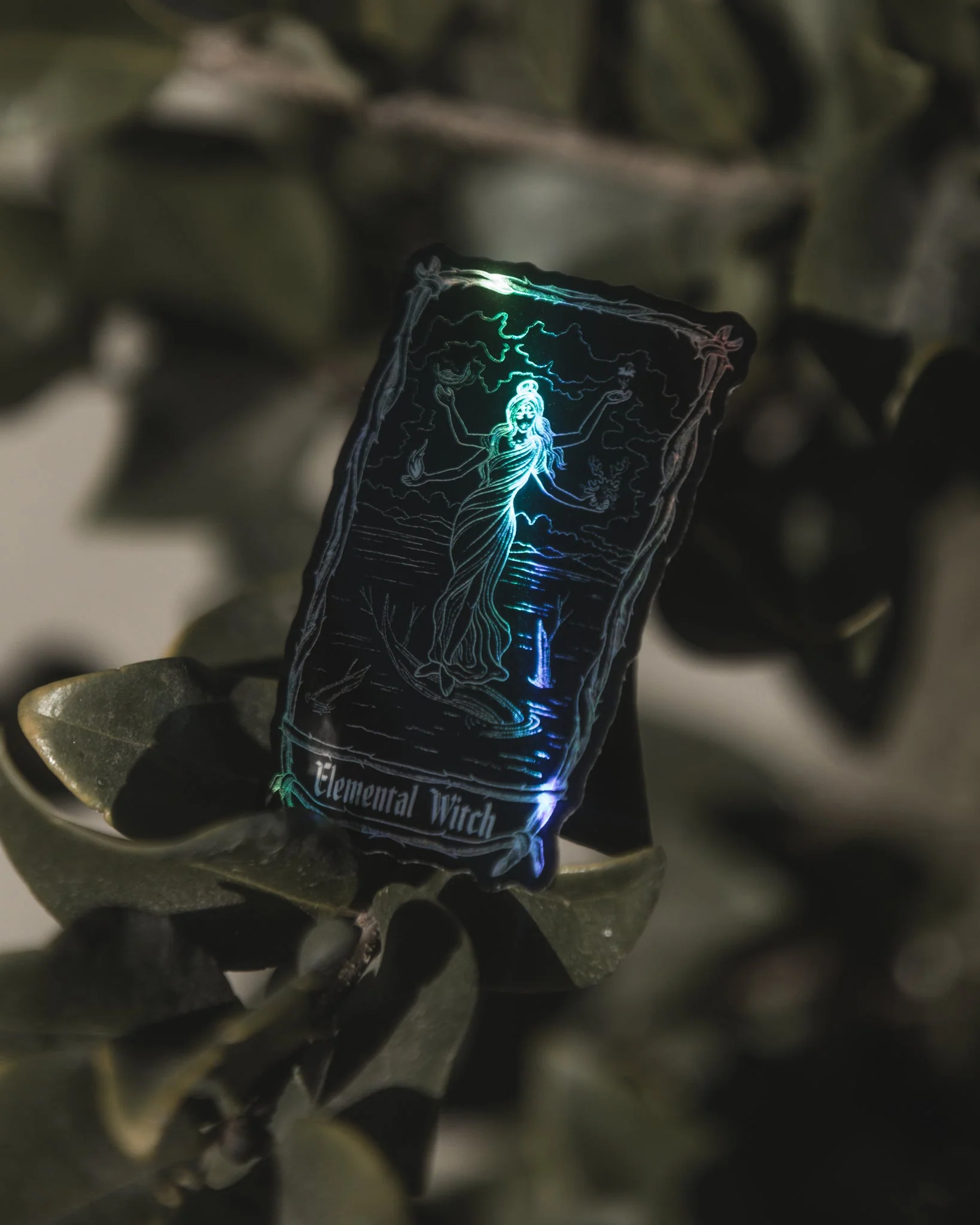 Elemental Witch Holographic Vinyl Sticker - Image 3