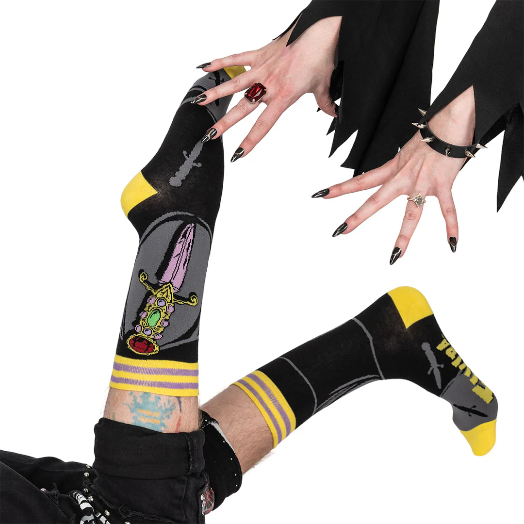 Elvira I Cut You Crew Socks - Image 7