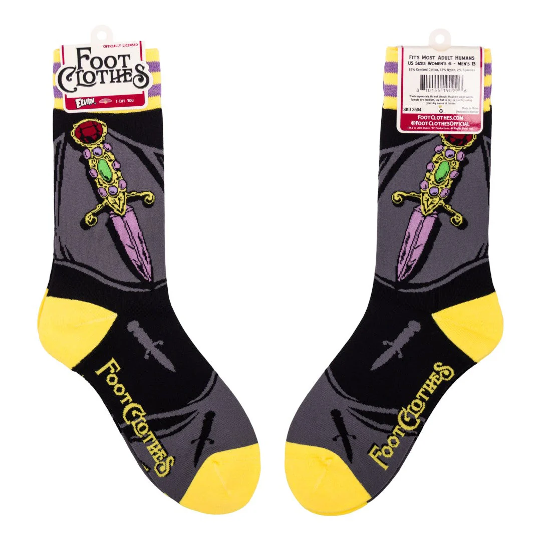 Elvira I Cut You Crew Socks - Image 9