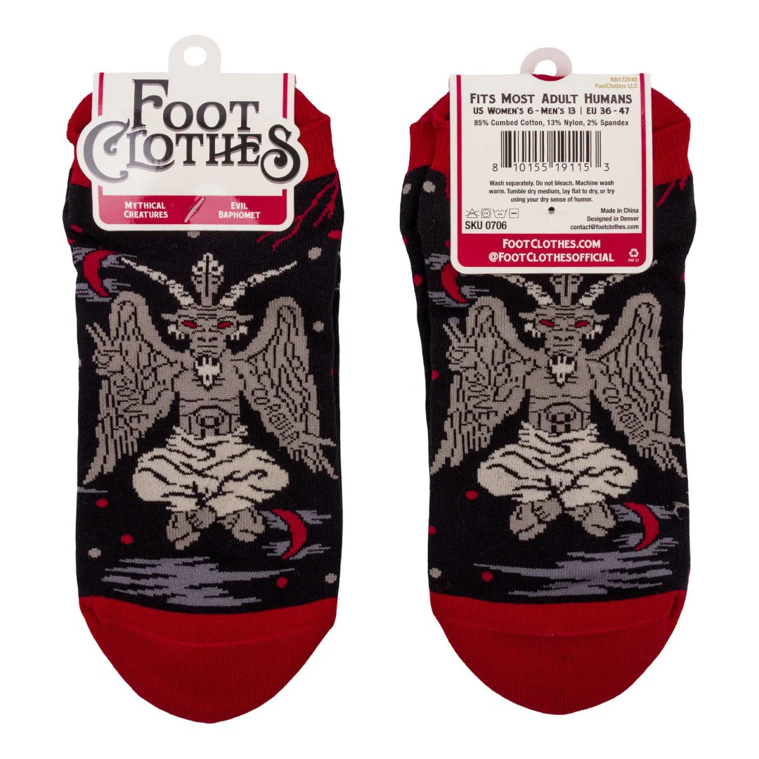 Evil Baphomet Ankle Socks - Image 9