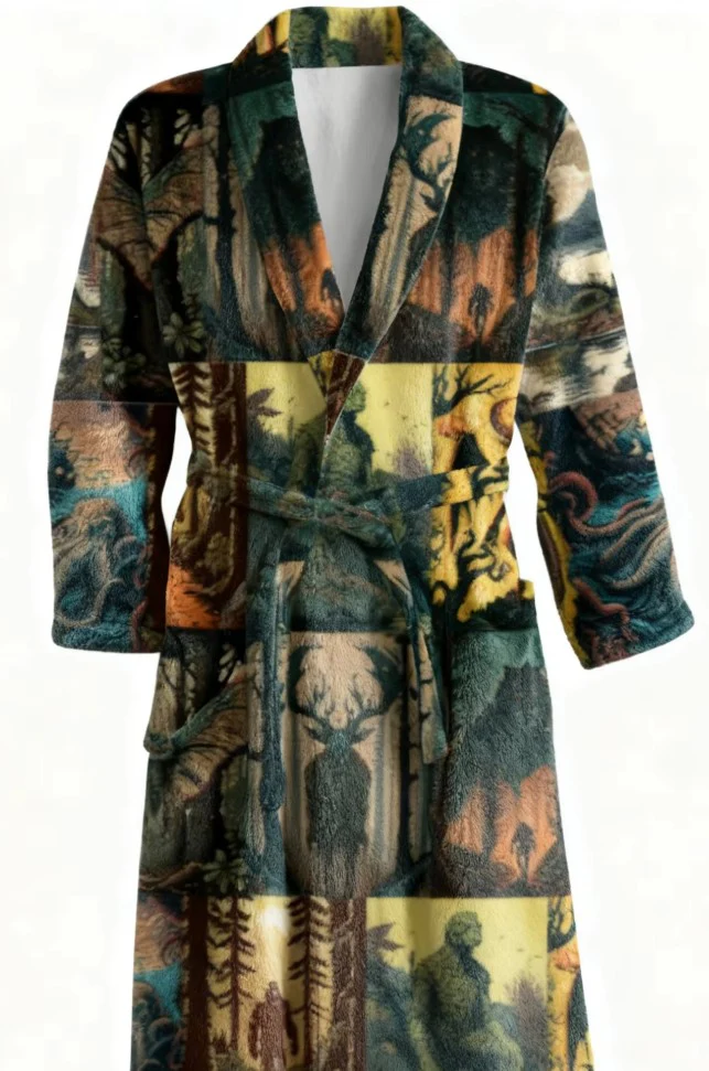 Fleece Robe - Cryptids - Ready to ship