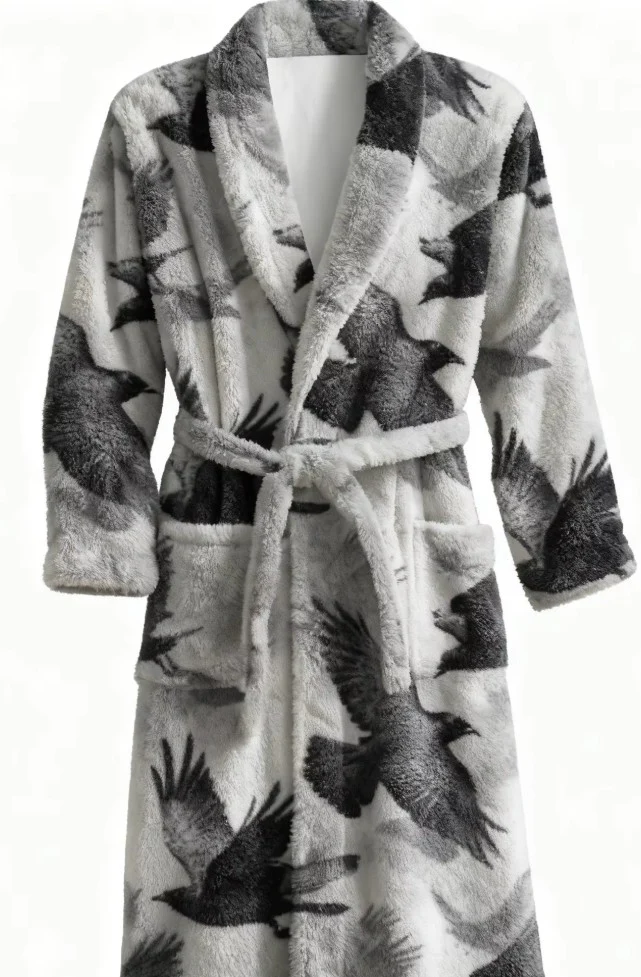 Fleece Robe - Ravens - READY TO SHIP