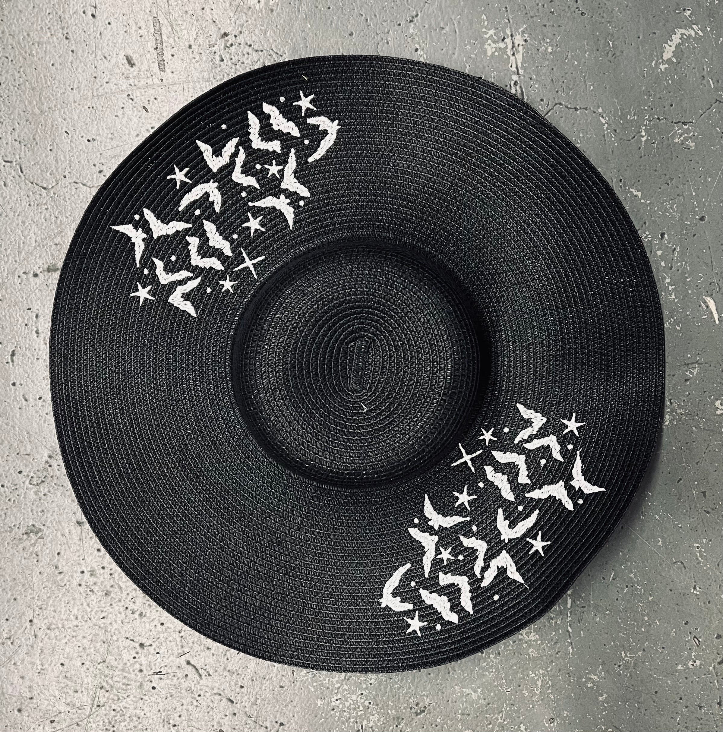 Floppy Sun Hat - XL Brim - Flock of Bats