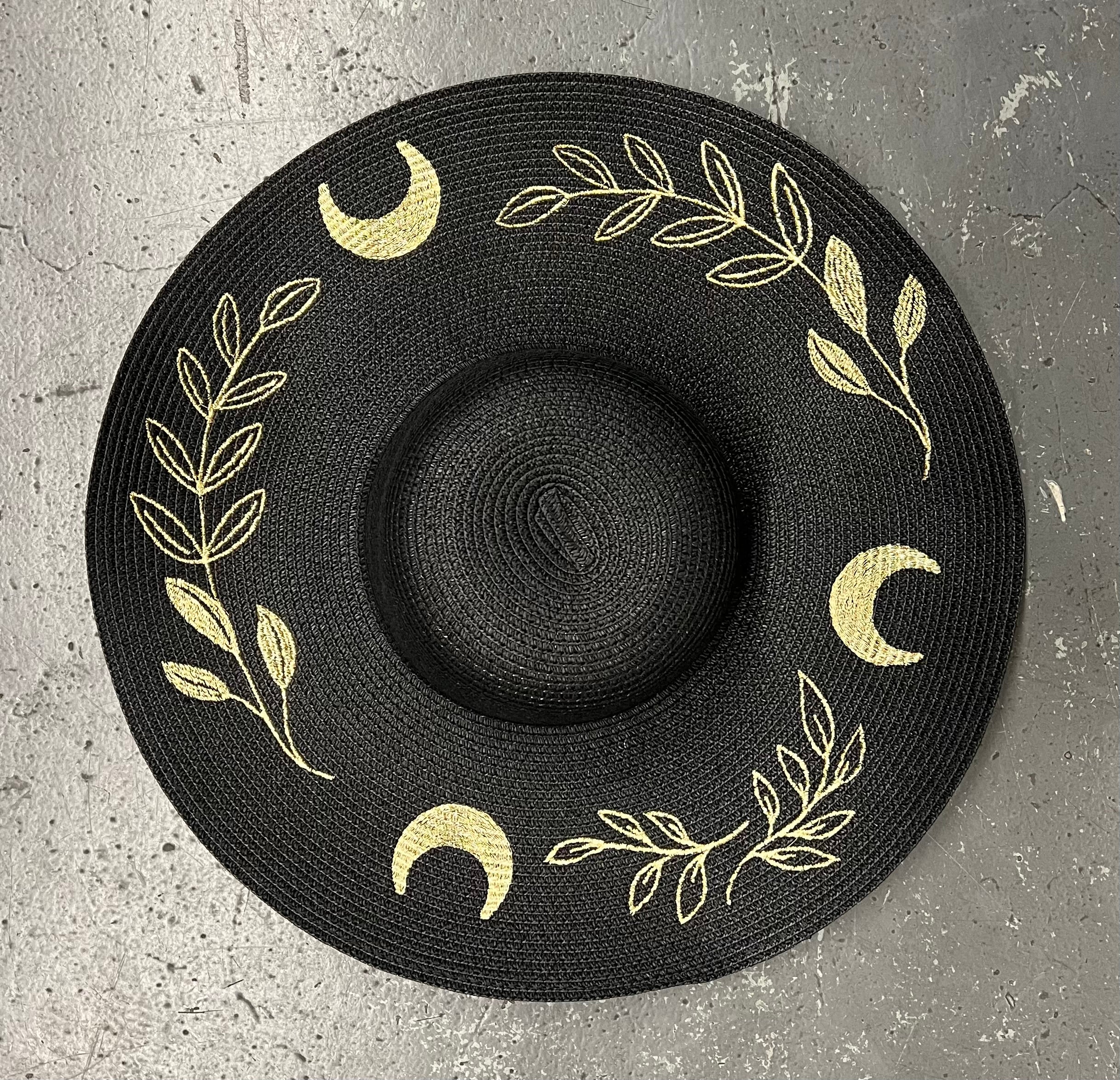 Floppy Sun Hat - XL Brim - Gold Fern Moon