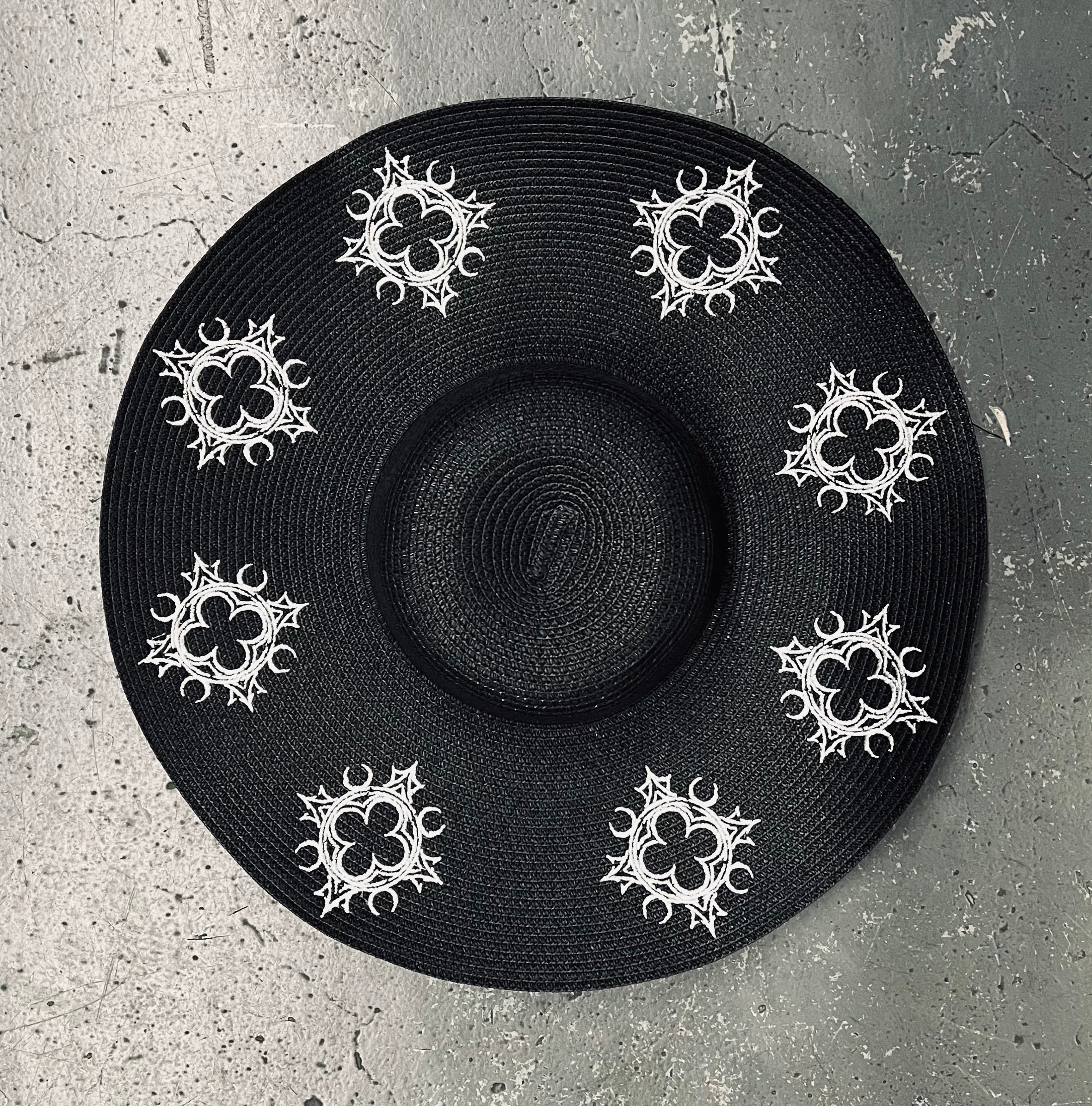Floppy Sun Hat - XL Brim - Gothic Ornaments