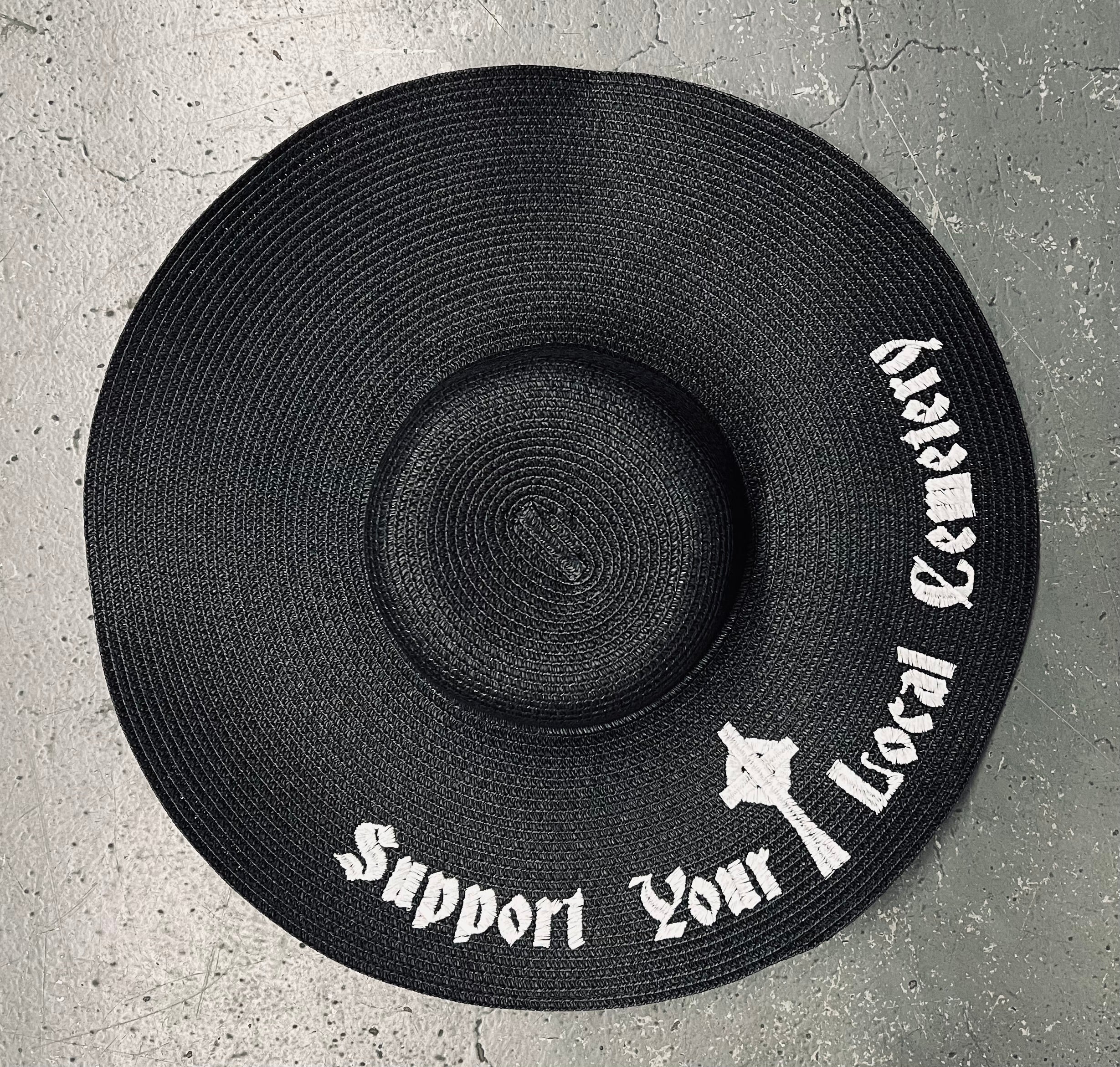 Floppy Sun Hat - XL Brim - Support Your Local Cemetery