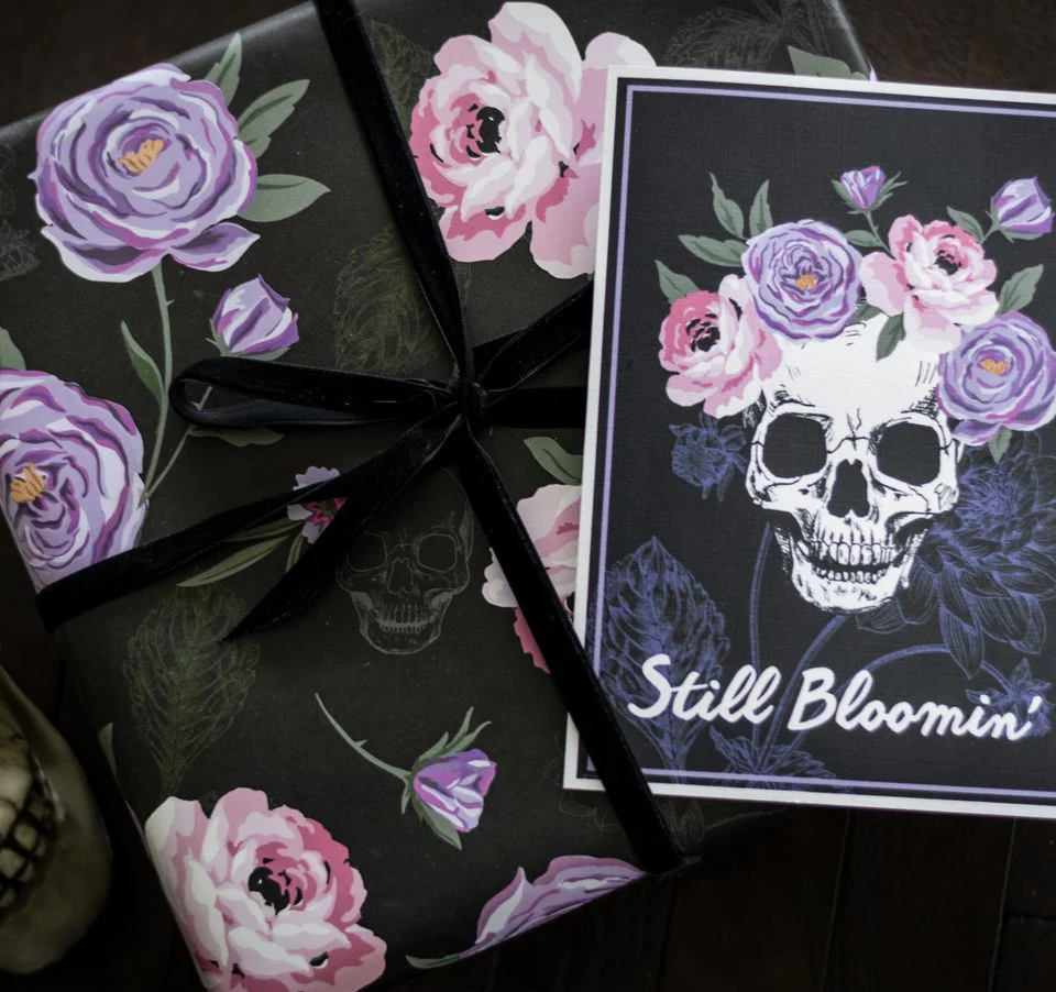 Floral Skull Birthday Card - Image 2