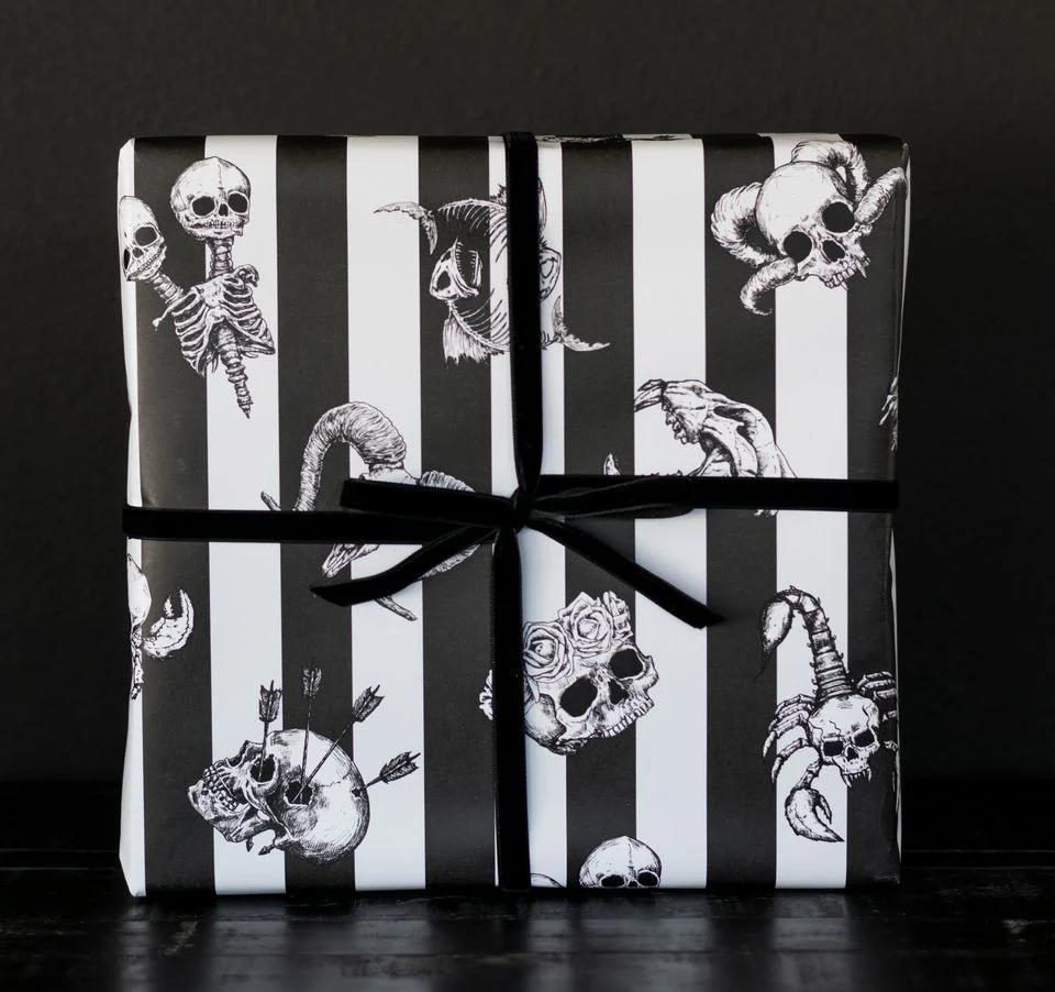 Gothic Stripe Zodiac Gift Wrap (1 Sheet)