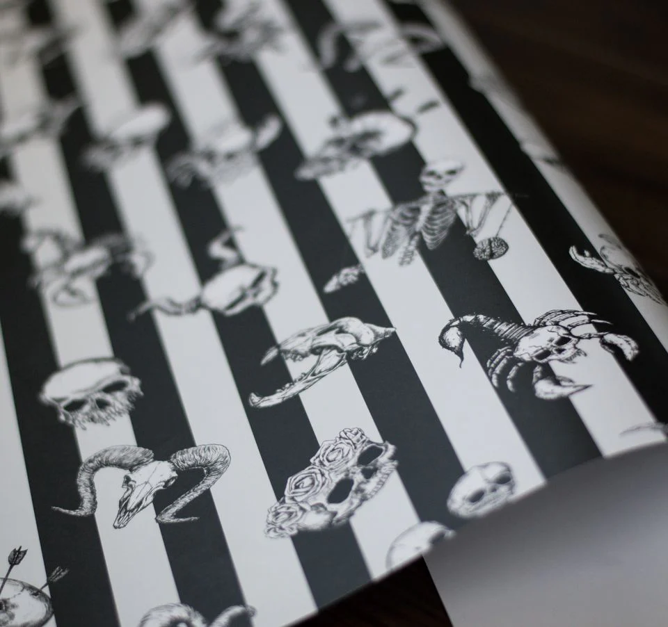 Gothic Stripe Zodiac Gift Wrap (1 Sheet) - Image 2