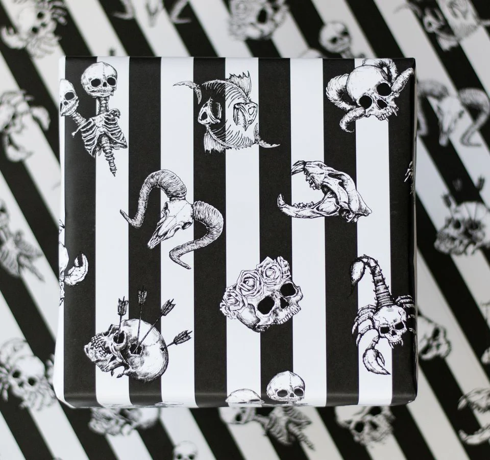 Gothic Stripe Zodiac Gift Wrap (1 Sheet) - Image 5