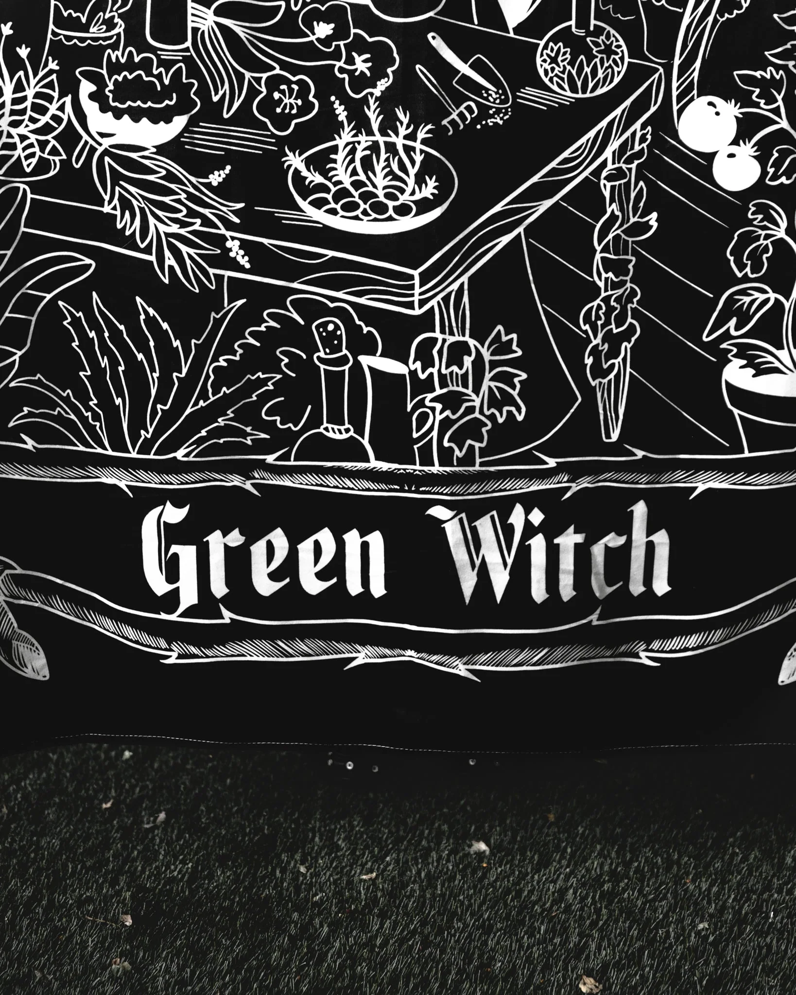 Green Witch Wall Tapestry - Image 4