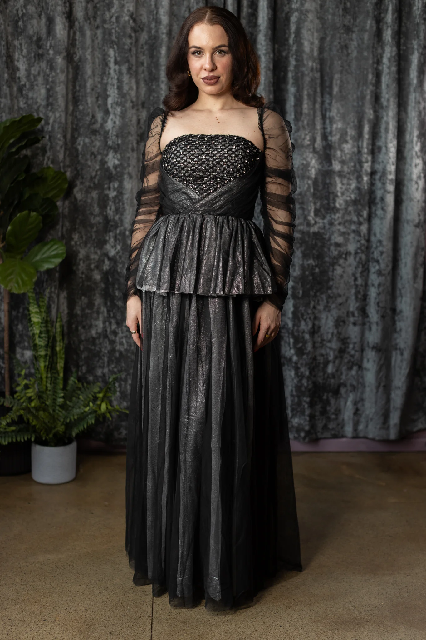 HESPERIA- 80s inspired metallic dress with removable sleeves - PRE-ORDER - Image 3