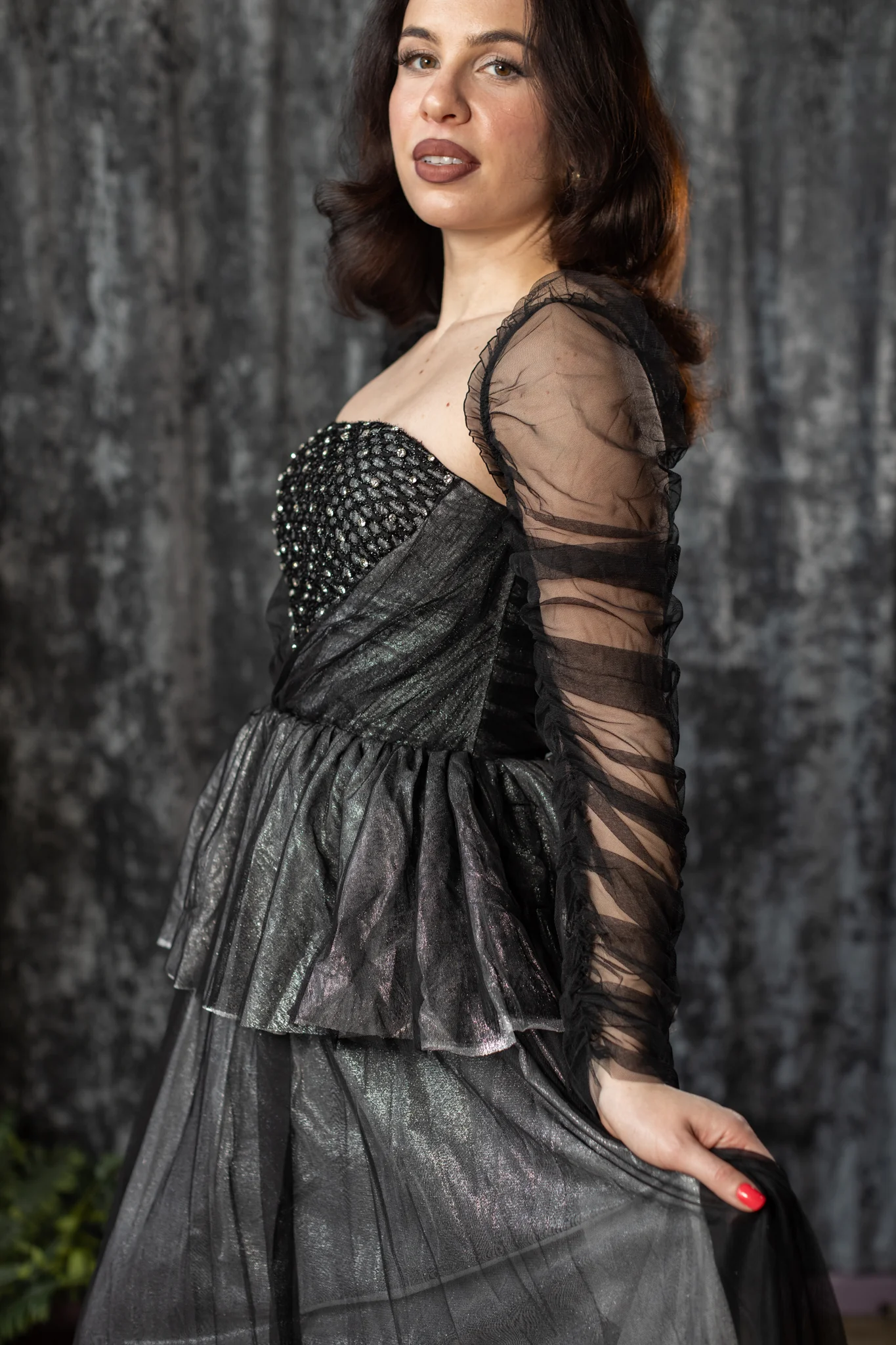 HESPERIA- 80s inspired metallic dress with removable sleeves - PRE-ORDER - Image 6
