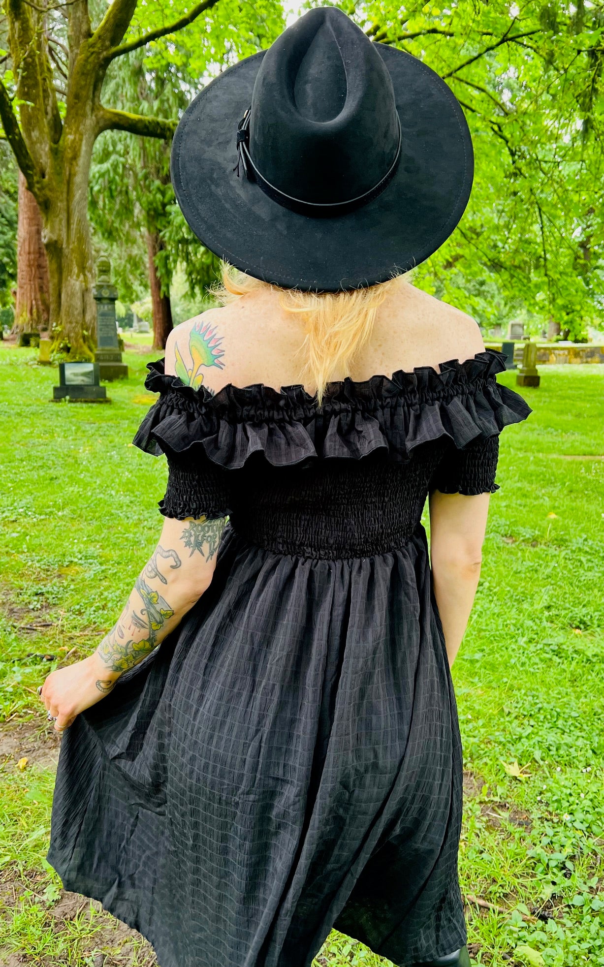 Hilda - Dark Plaid Cottage Dress - READY TO SHIP - Image 8