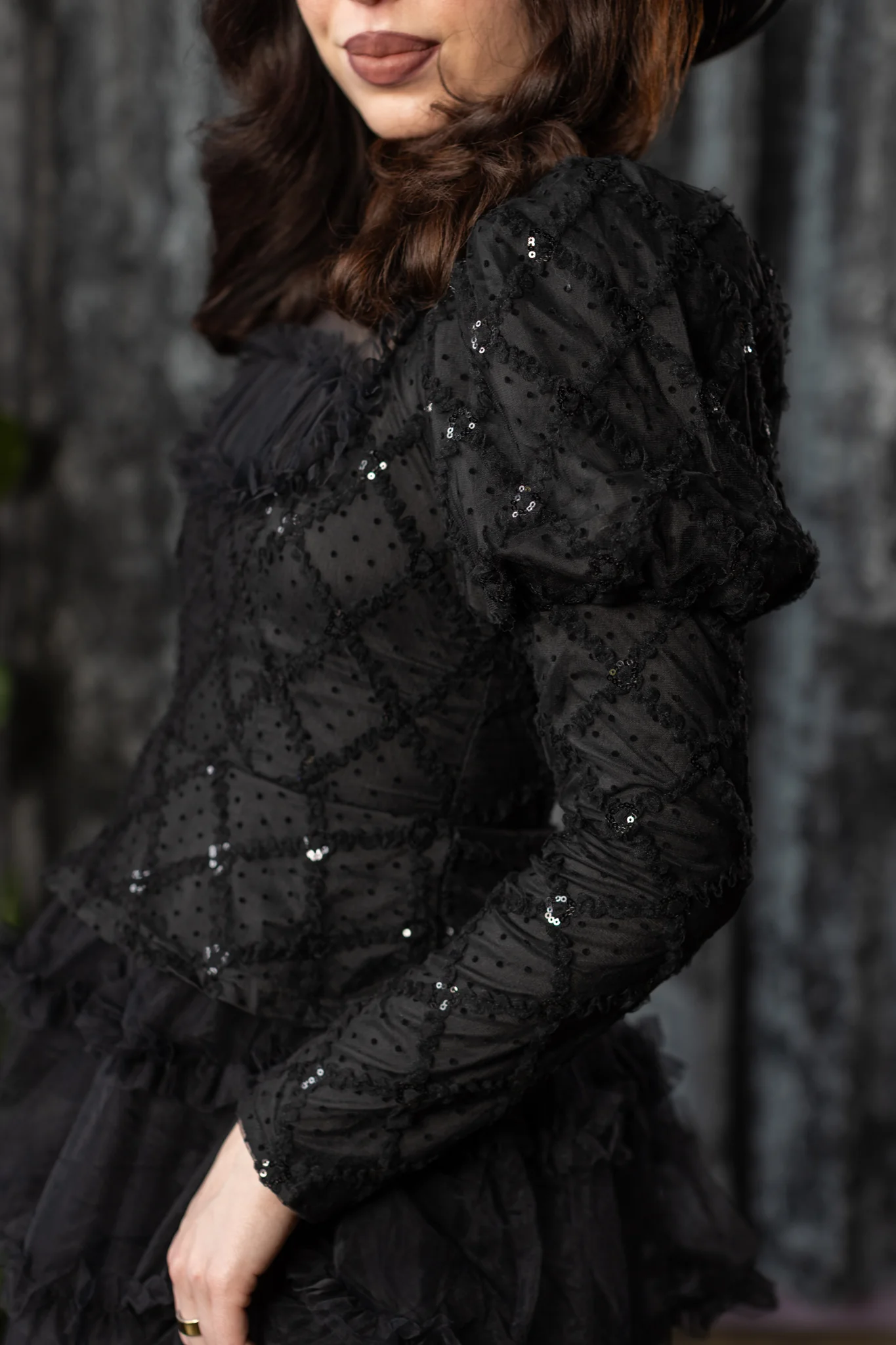 KALI - Victorian inspired peplum mourning dress- PRE-ORDER - Image 4