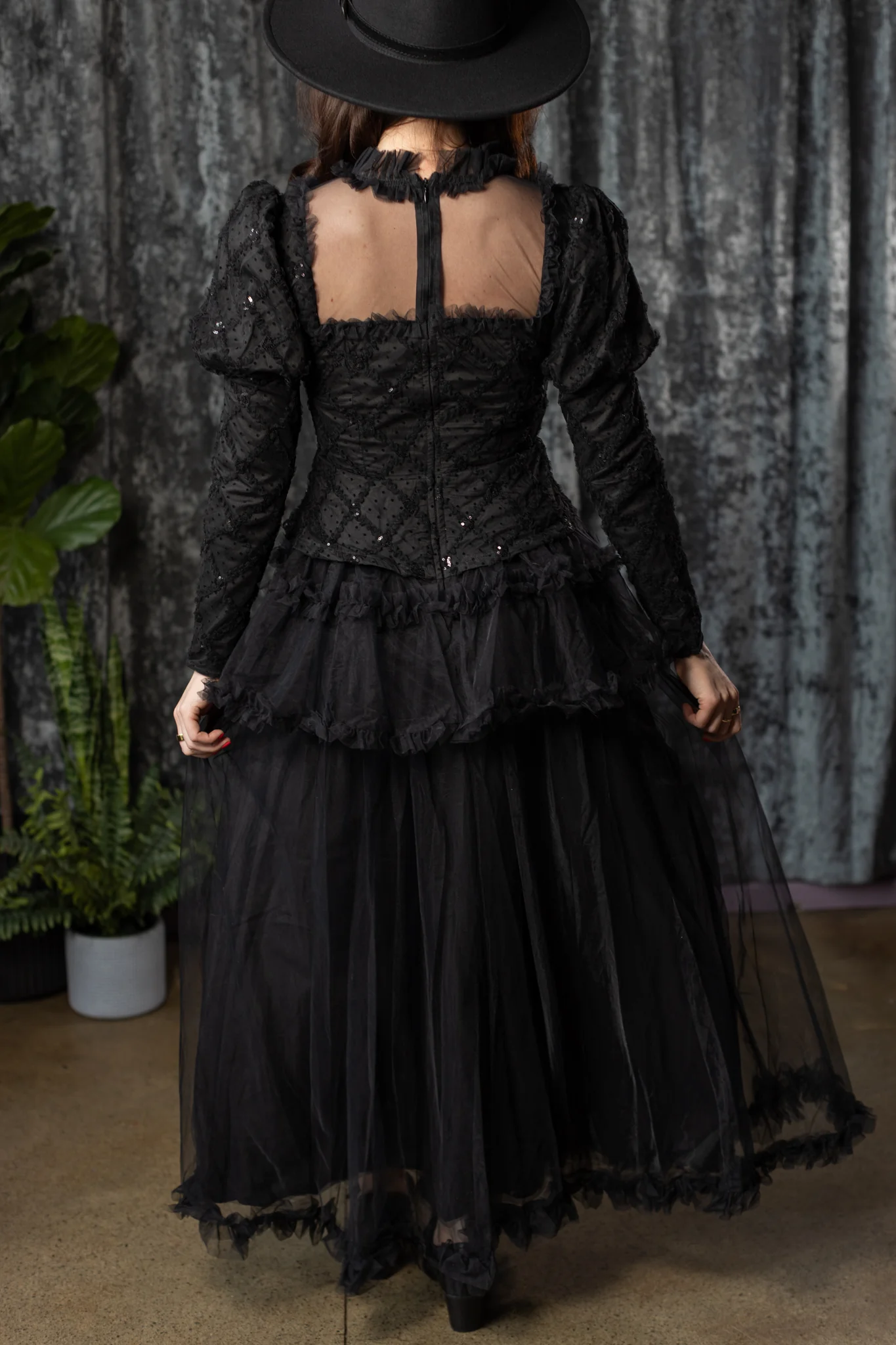 KALI - Victorian inspired peplum mourning dress- PRE-ORDER - Image 6