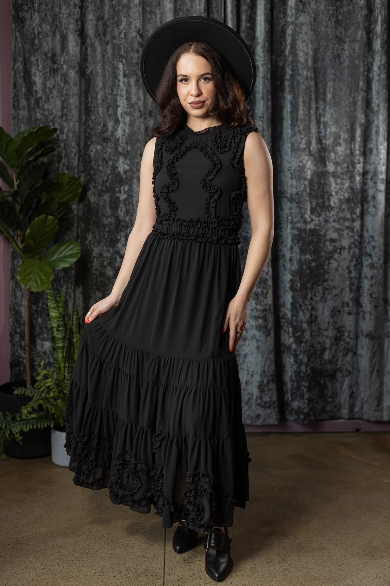 KALMA - 70s inspired dress with ruffle details - PRE-ORDER
