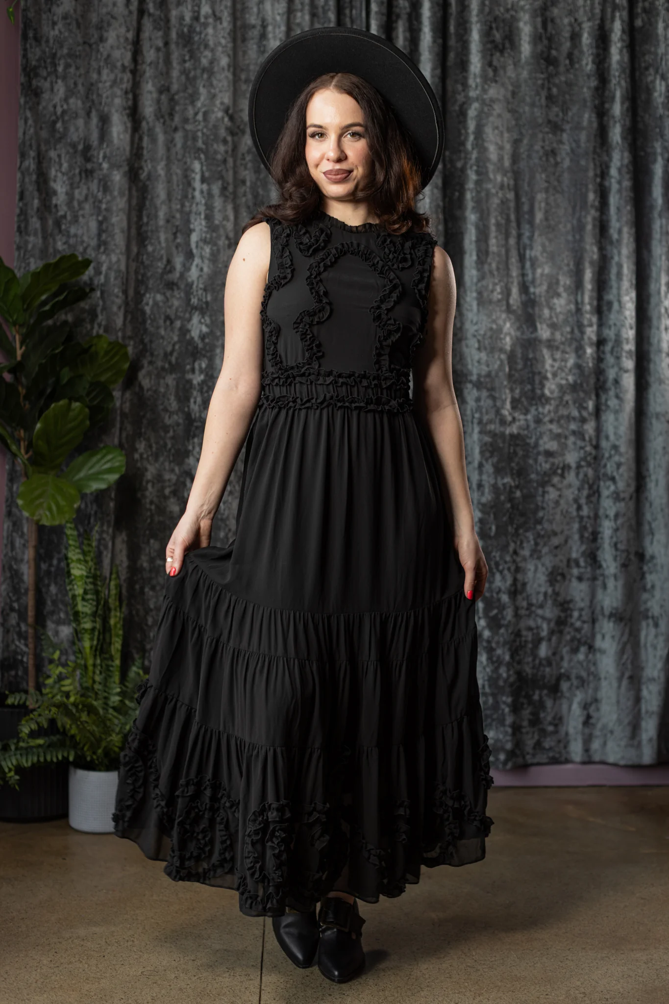 KALMA - 70s inspired dress with ruffle details - PRE-ORDER - Image 2