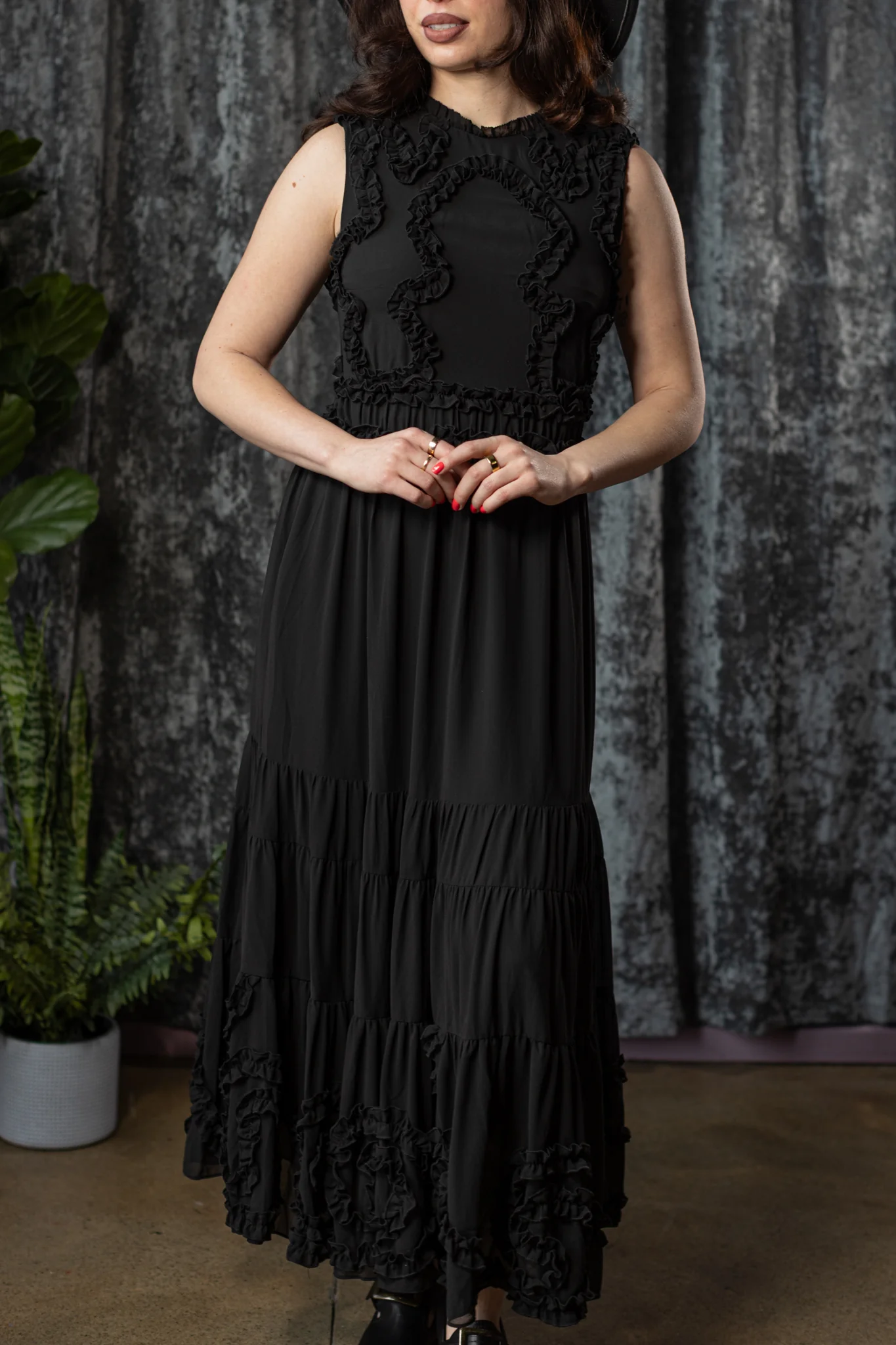 KALMA - 70s inspired dress with ruffle details - PRE-ORDER - Image 4