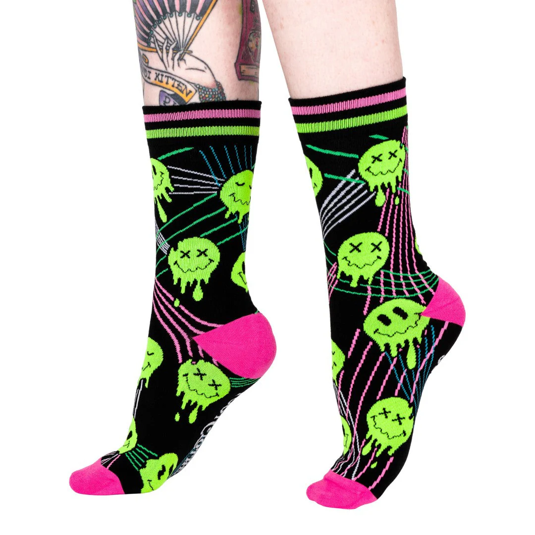 Laser BassFace Melt Supreme UV Reactive Crew Socks - Image 10