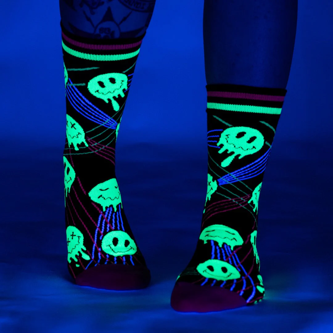 Laser BassFace Melt Supreme UV Reactive Crew Socks - Image 15