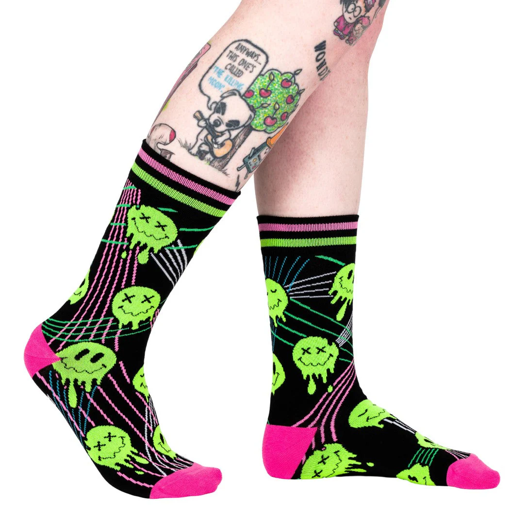 Laser BassFace Melt Supreme UV Reactive Crew Socks - Image 16