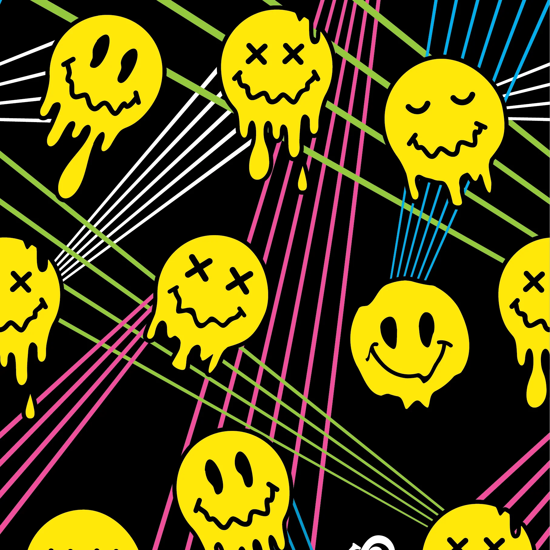 Laser BassFace Melt Supreme UV Reactive Crew Socks - Image 19