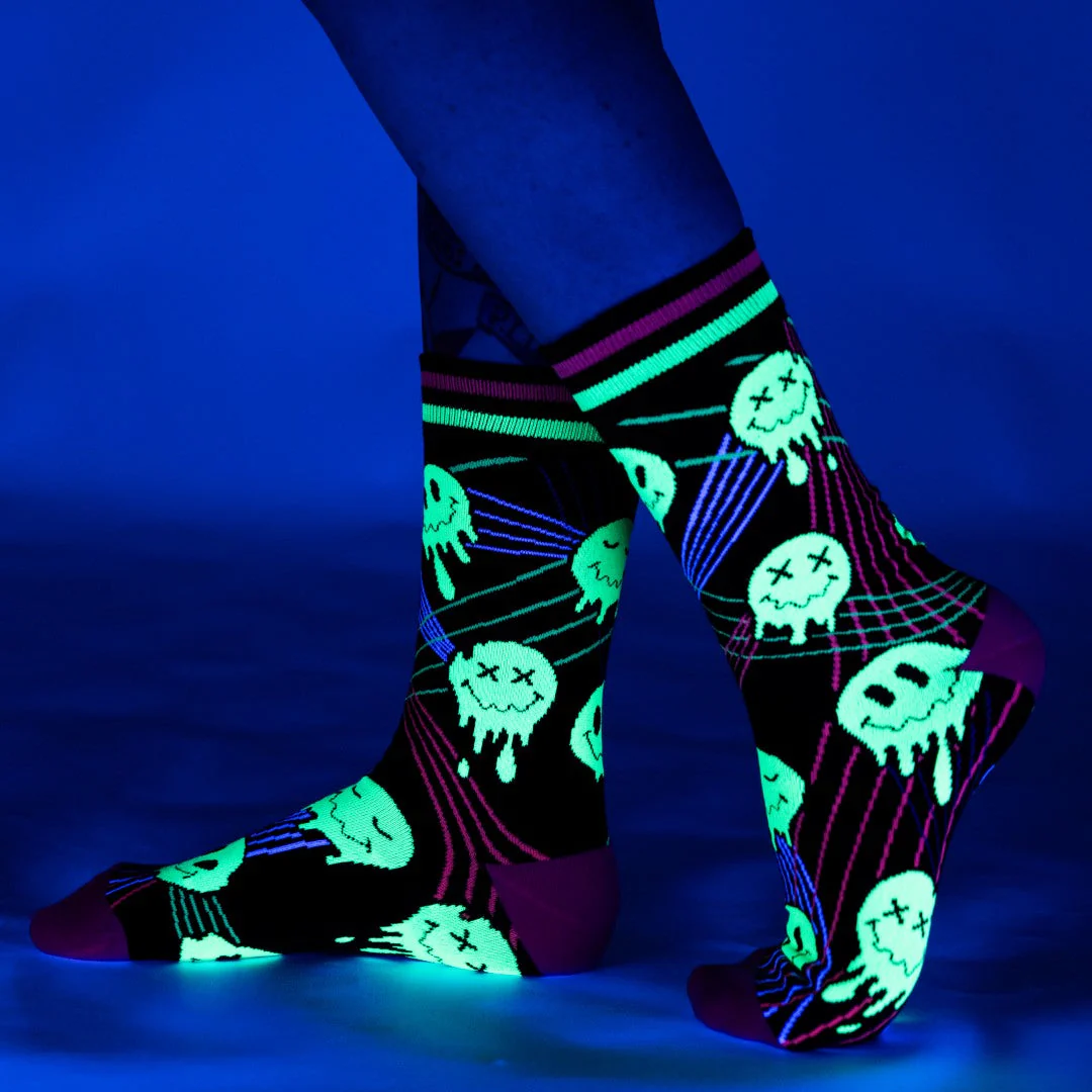 Laser BassFace Melt Supreme UV Reactive Crew Socks - Image 4