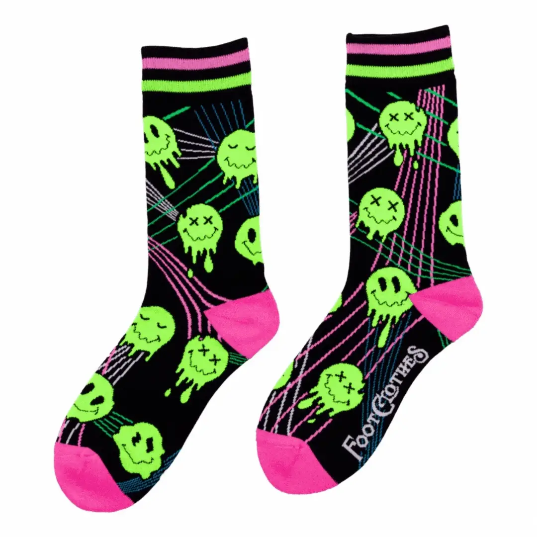 Laser BassFace Melt Supreme UV Reactive Crew Socks - Image 5